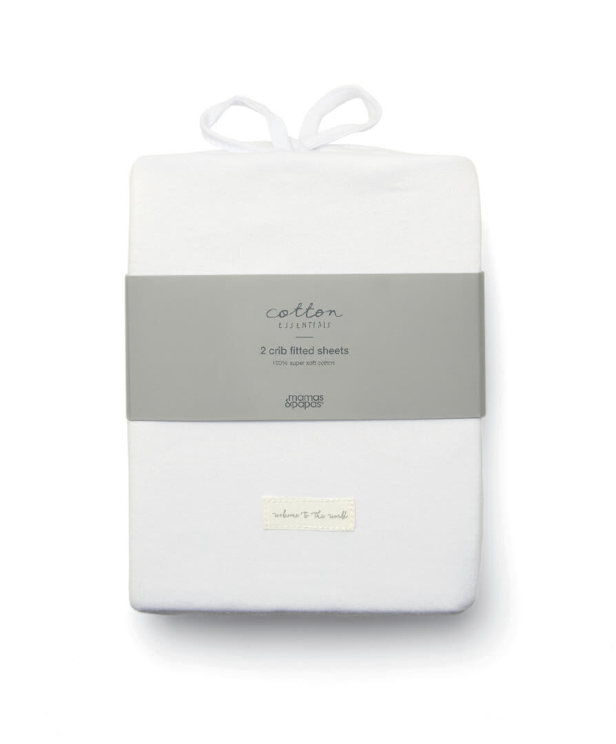 2 Crib Fitted Sheets White image number 1