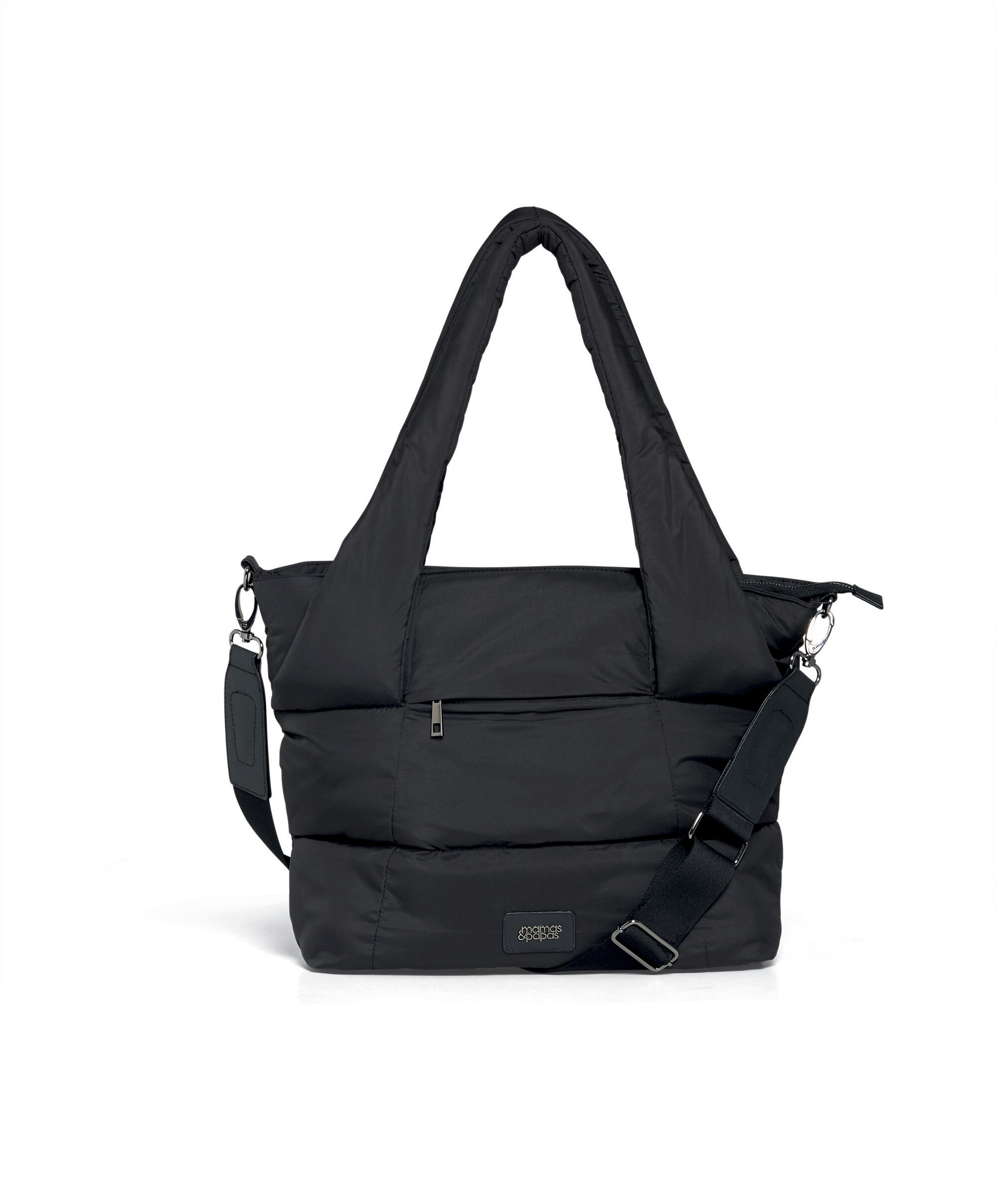 Quilted Tote Bag - Black image number 1