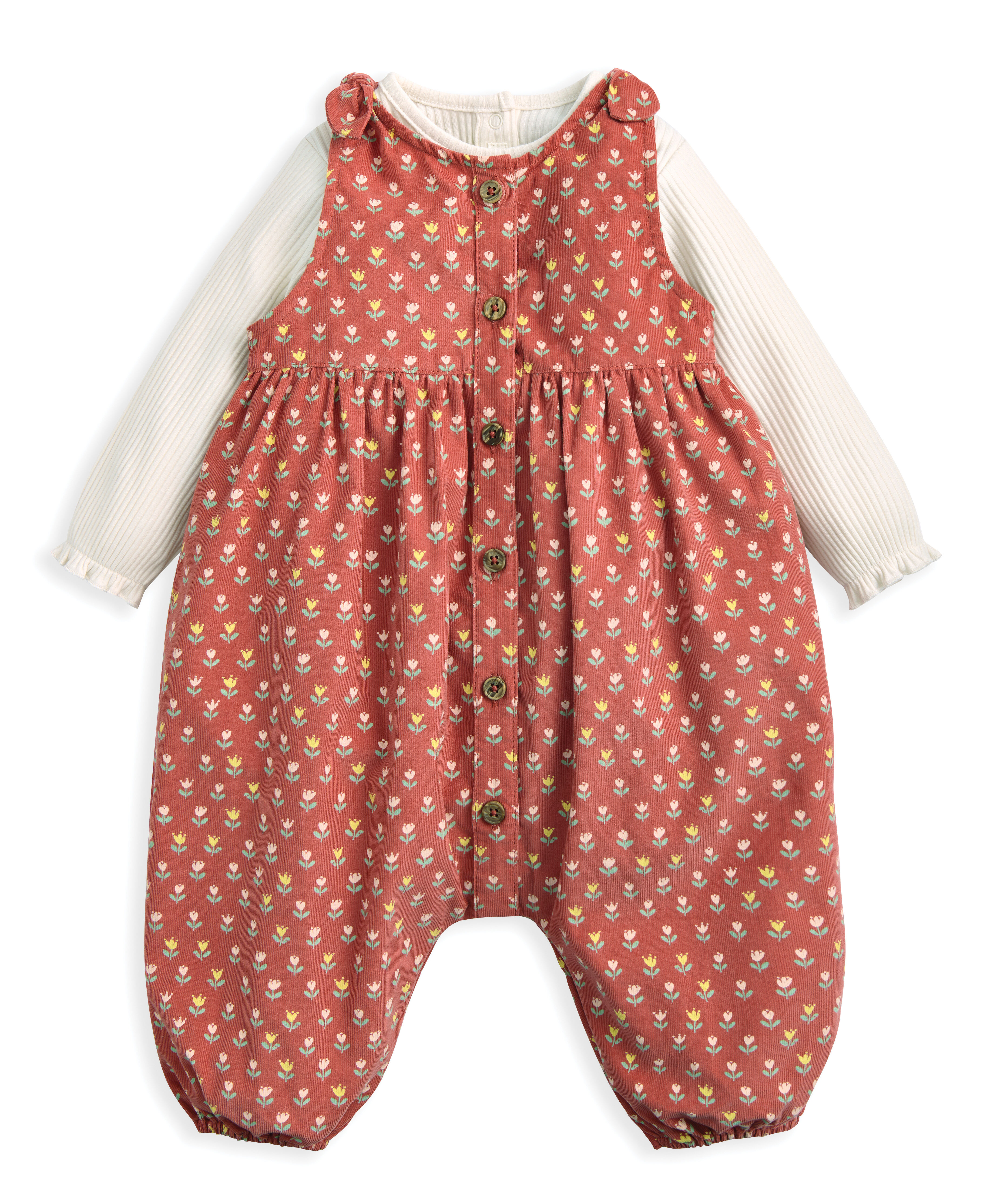 Floral Romper & Bodysuit Set (2 Pieces) image number 2