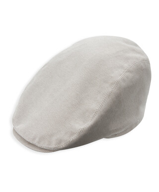Linen Flat Cap - Cream