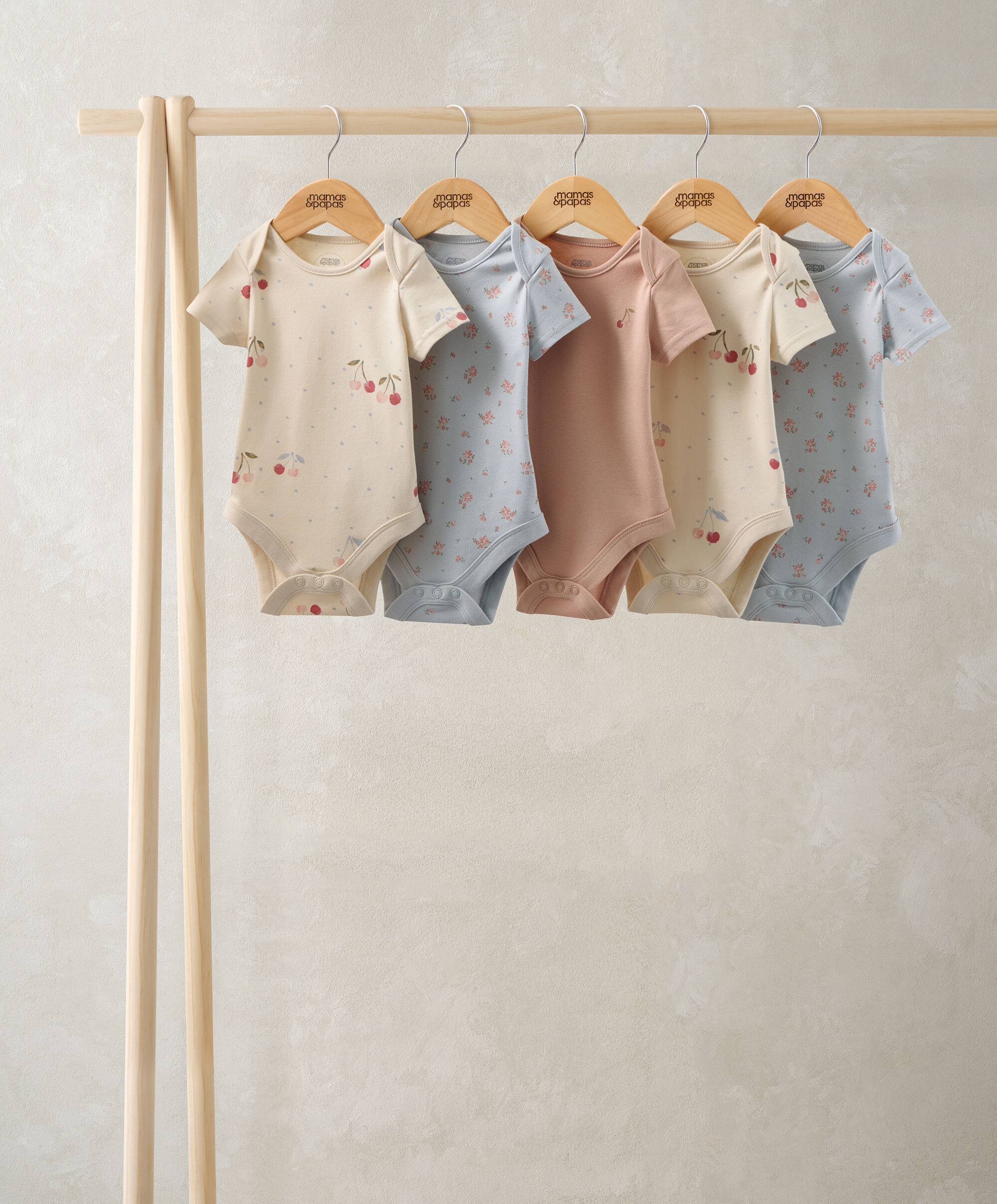 Cherries Short Sleeve Bodysuits (Pack of 5)  image number 1