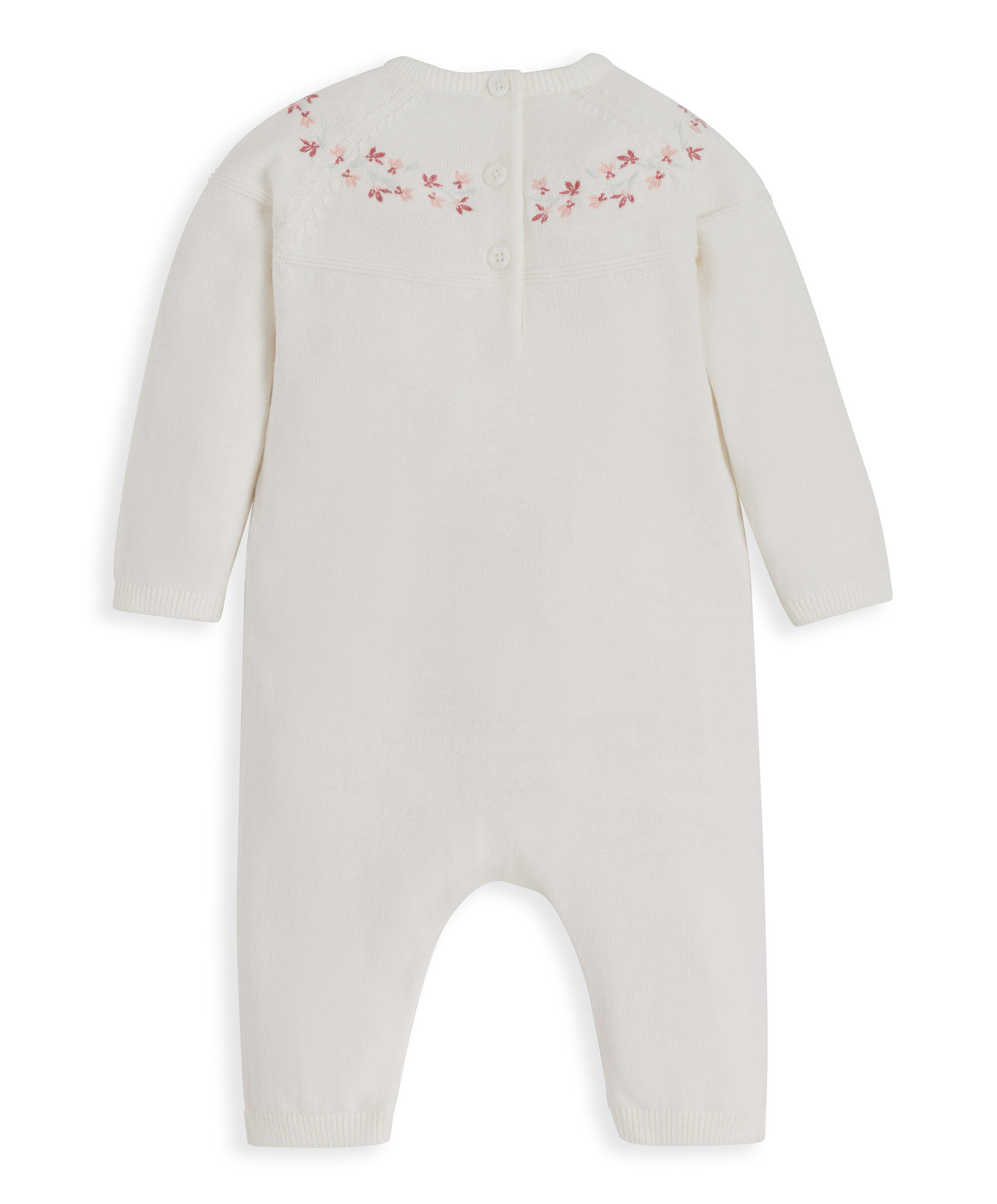 Embroidered Knit Romper image number 2