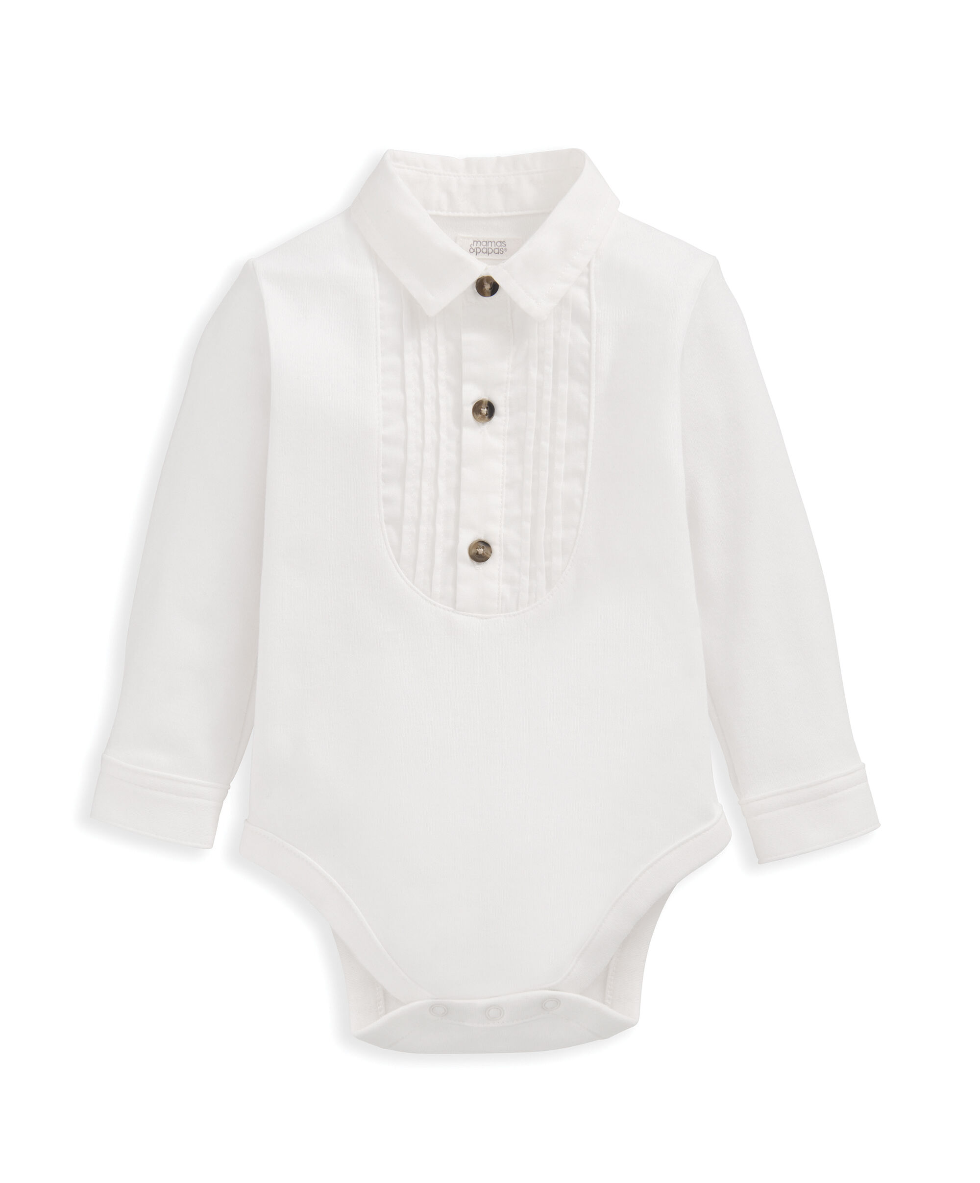 Mock Bow Tie &amp; Shirt Bodysuit image number 2