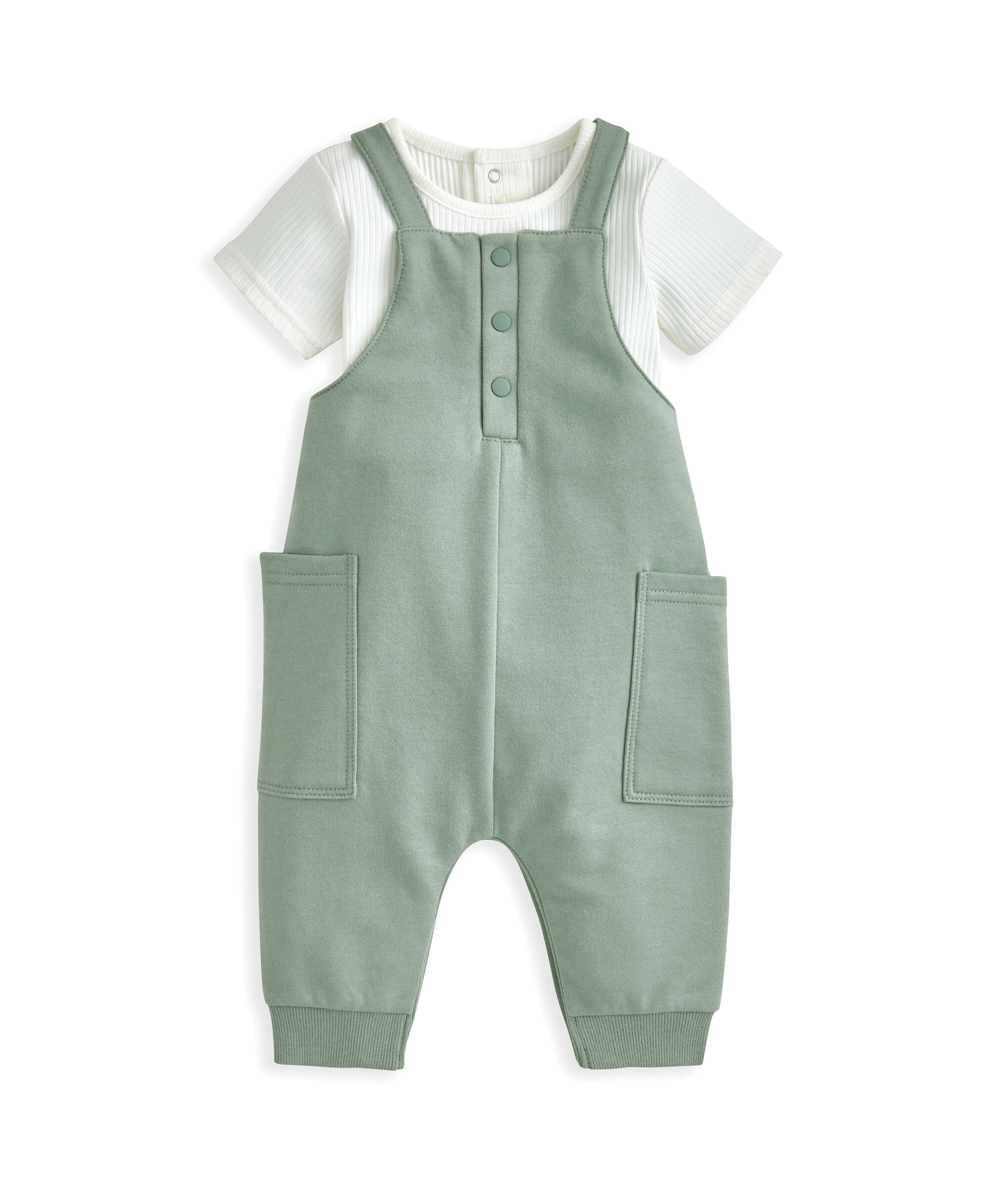 2 Piece Bodysuit & Dungaree Set image number 2