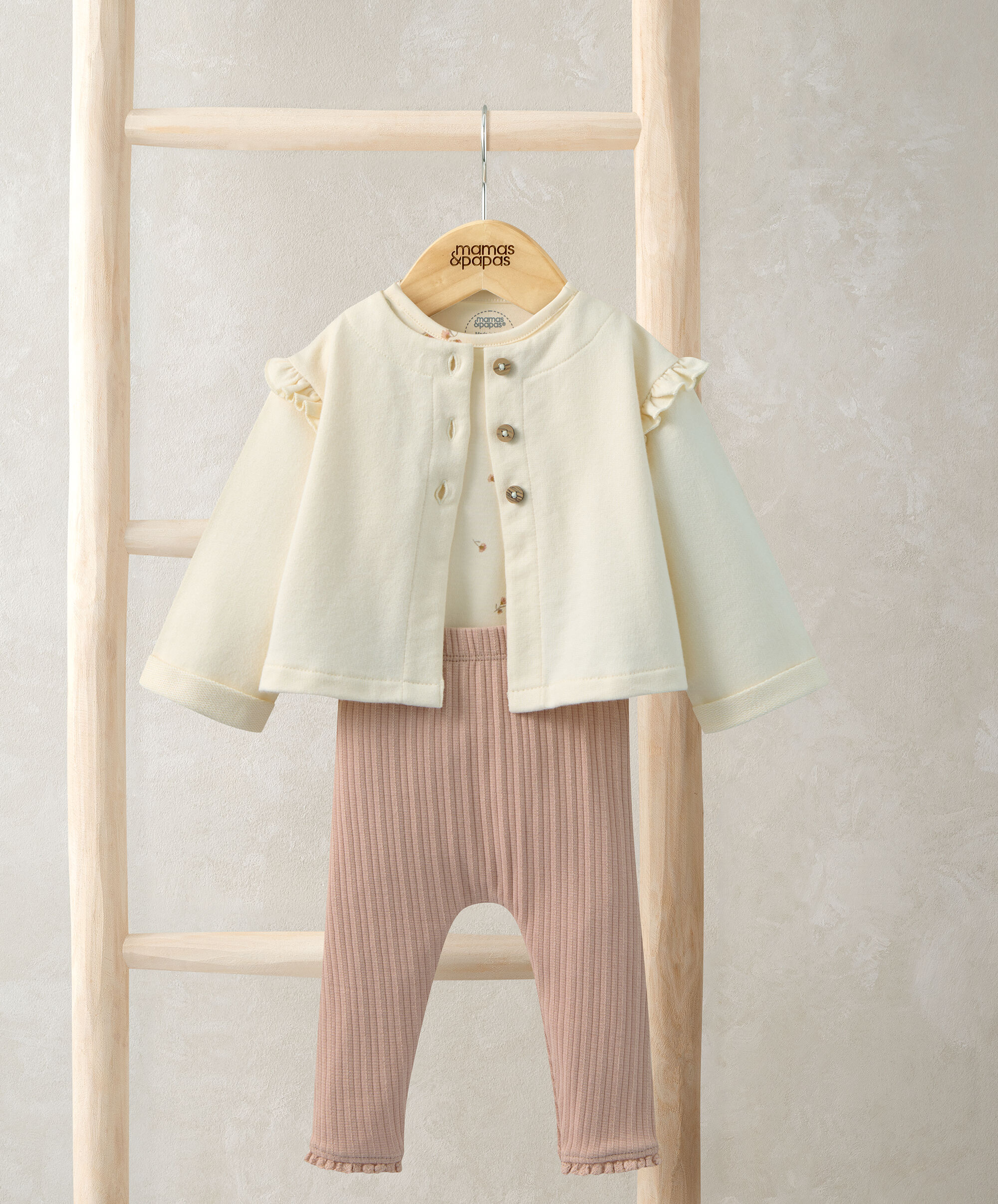 Jersey Jacket, Leggings & Daisy Bodysuit image number 2