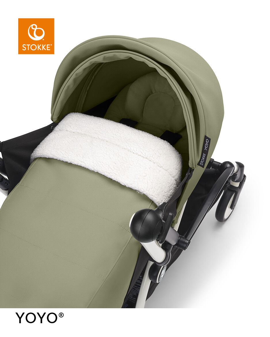 Stokke YOYO3 Black Frame with 0+ Newborn Pack - Olive & Cup Holder (3 Pieces) image number 2