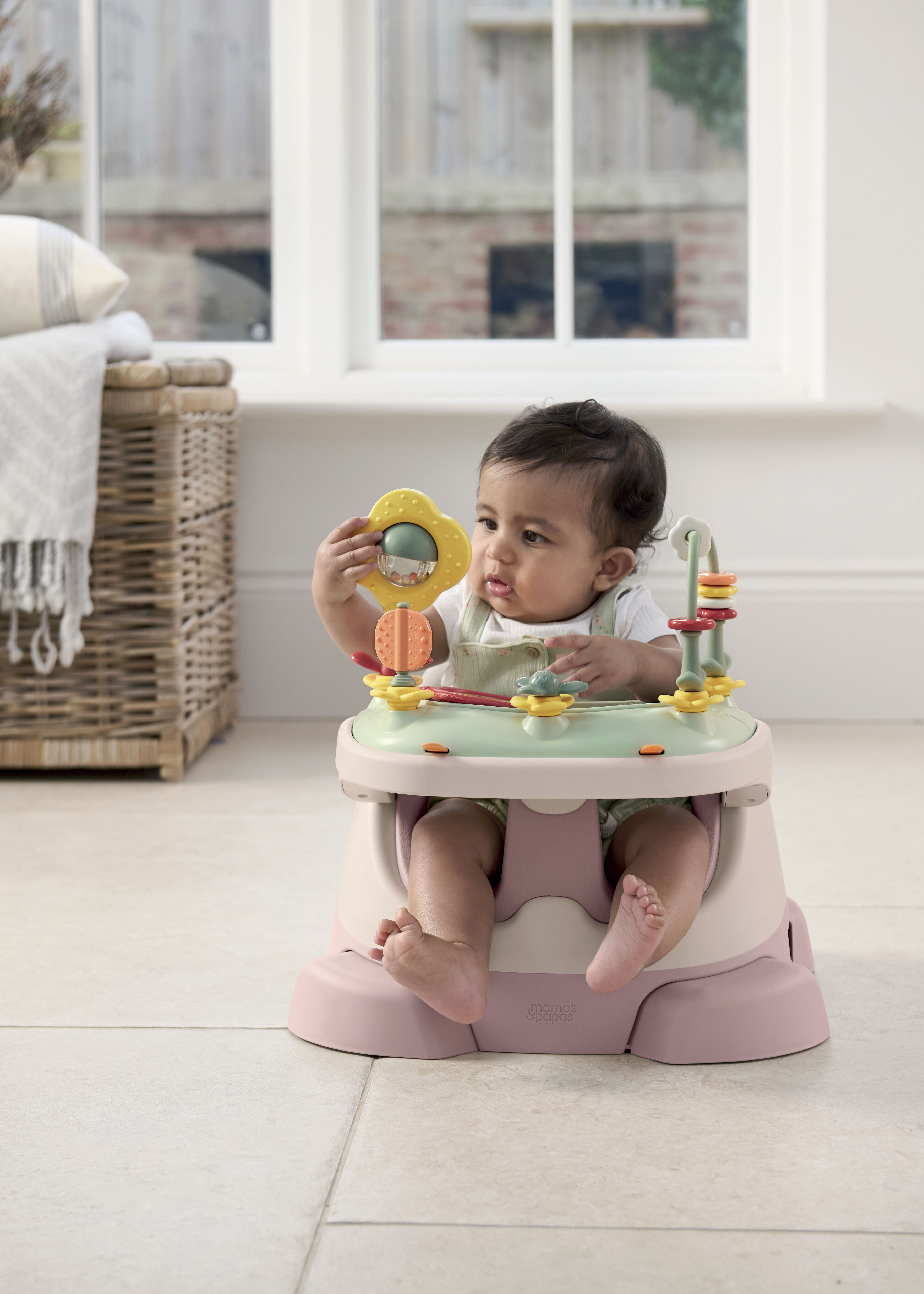 Bug 3-in-1 Floor & Booster Seat with Activity Tray - Blossom