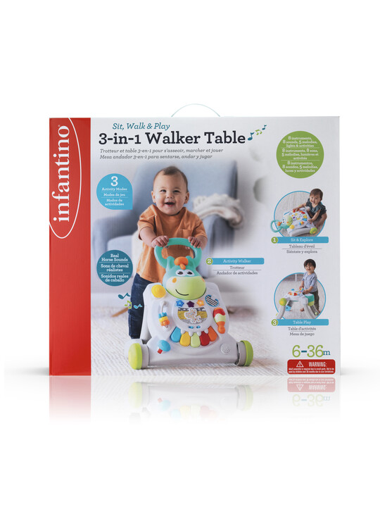 Infantino Sit Walk Play 3 In 1 Walker Table