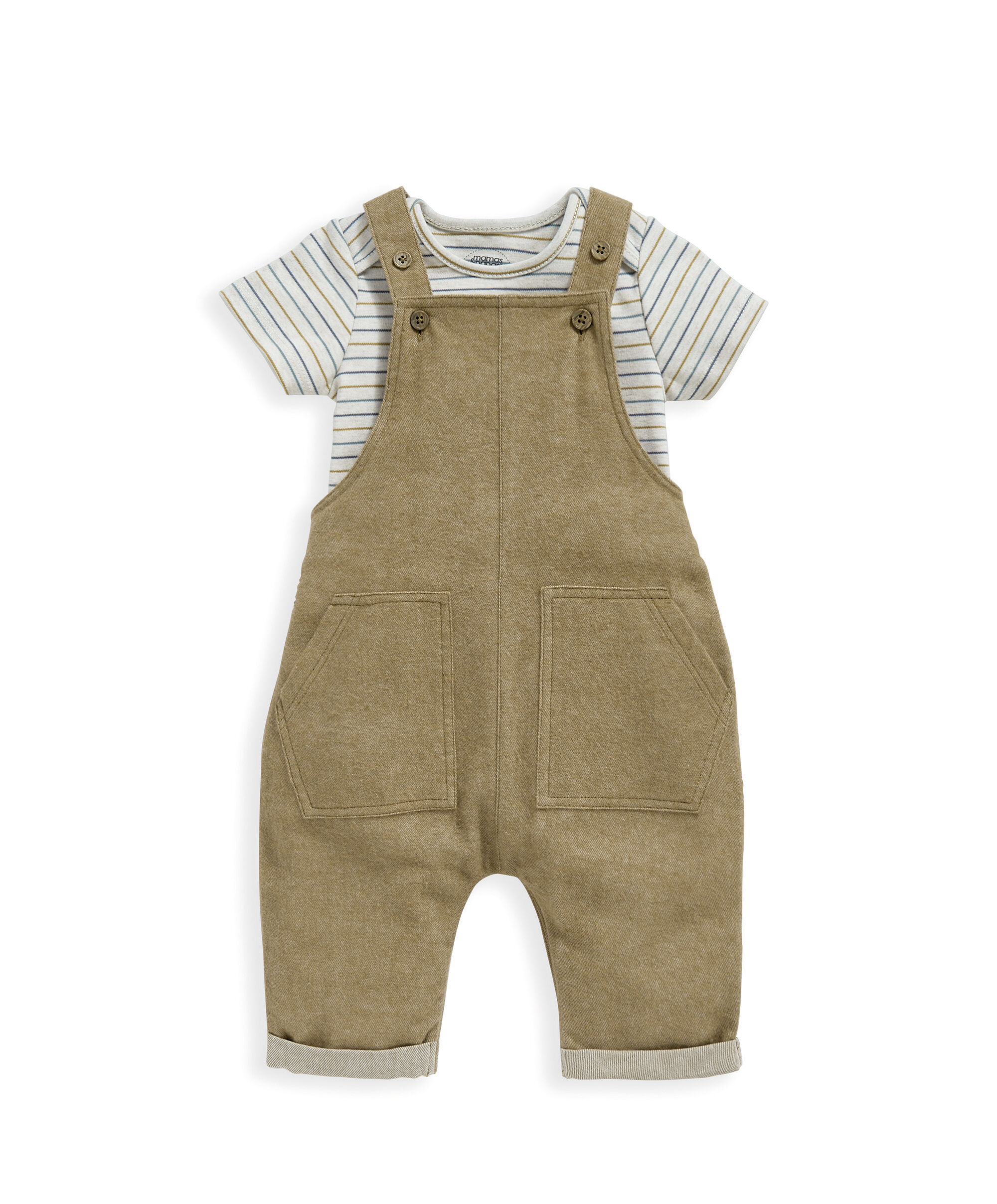 2 Piece Twill Dungaree Set image number 2