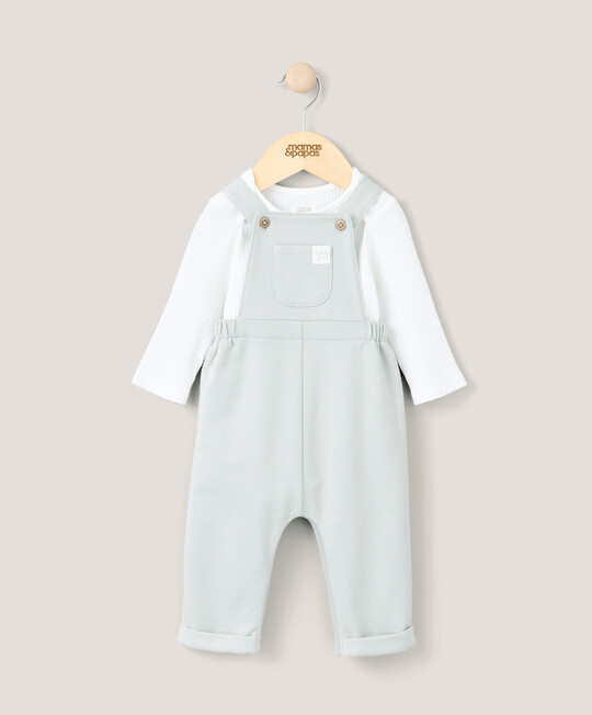 Buy Bodysuit & Jersey Dungarees Outfit Set - Green - Sets