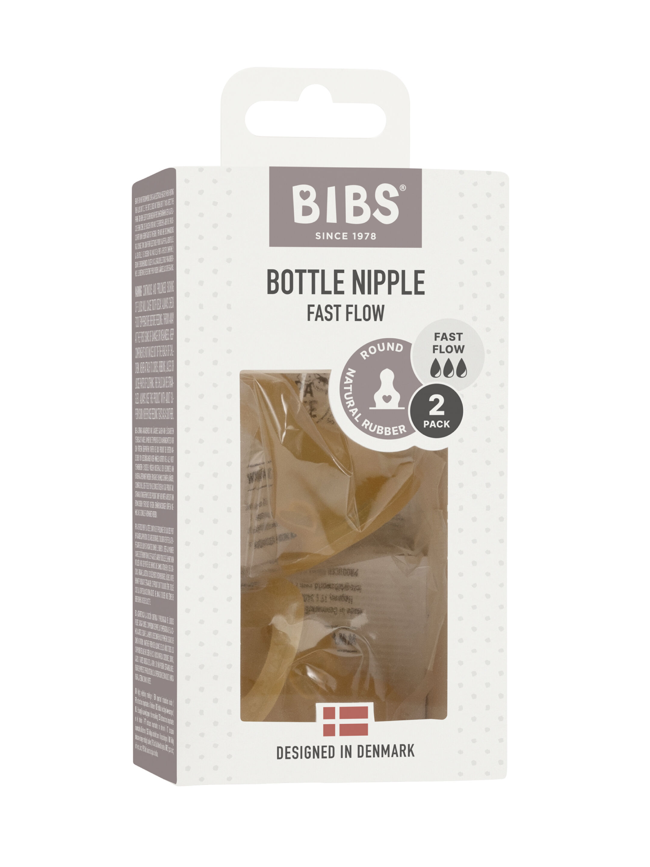 Bibs Baby Bottle Nipple - Fast Flow (Pack of 2) image number 1