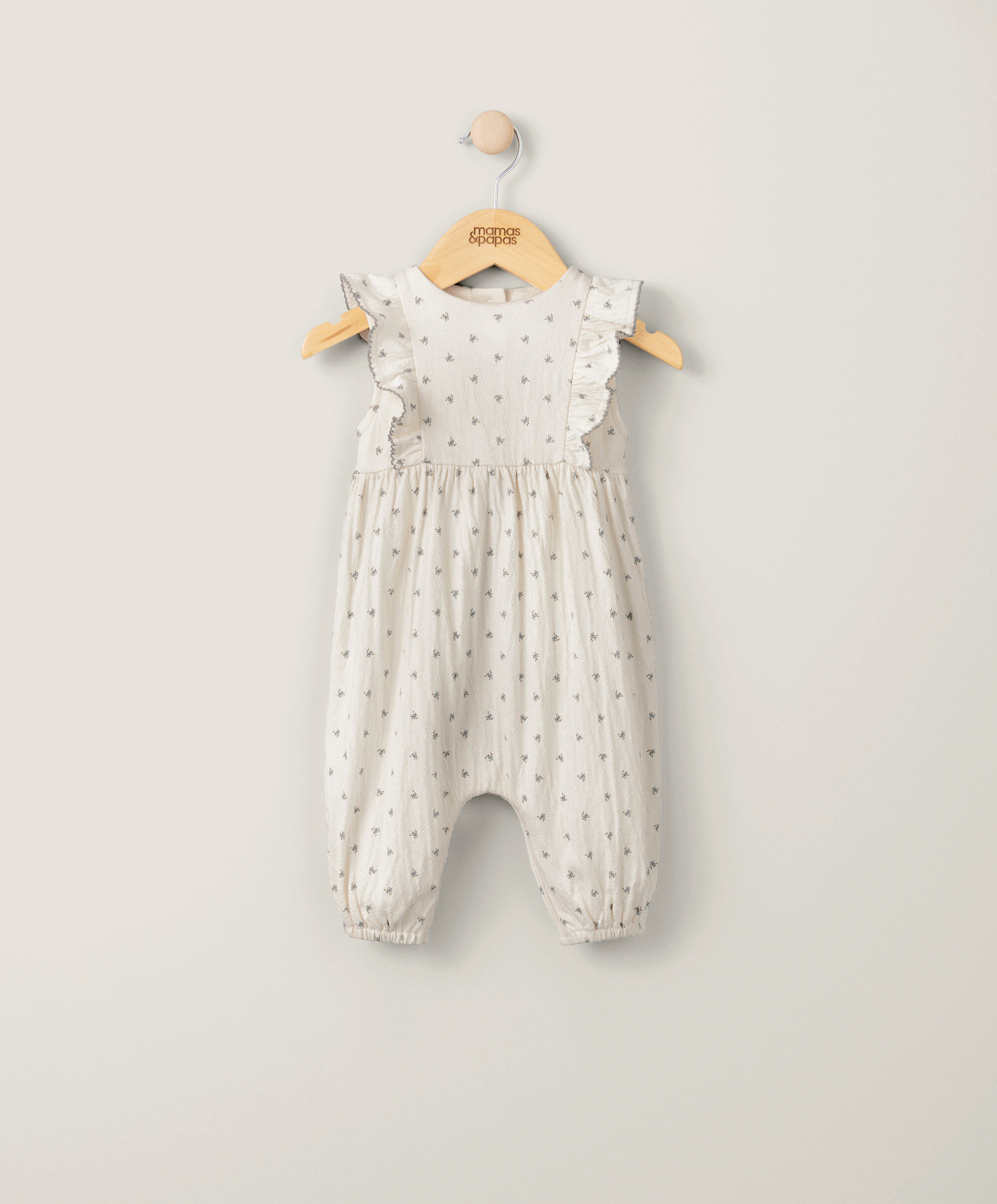 Ditsy Frill Romper - Blue image number 1