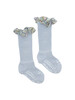 Non-slip Socks Bamboo - Dusty Blue with Liberty Ruffle image number 3