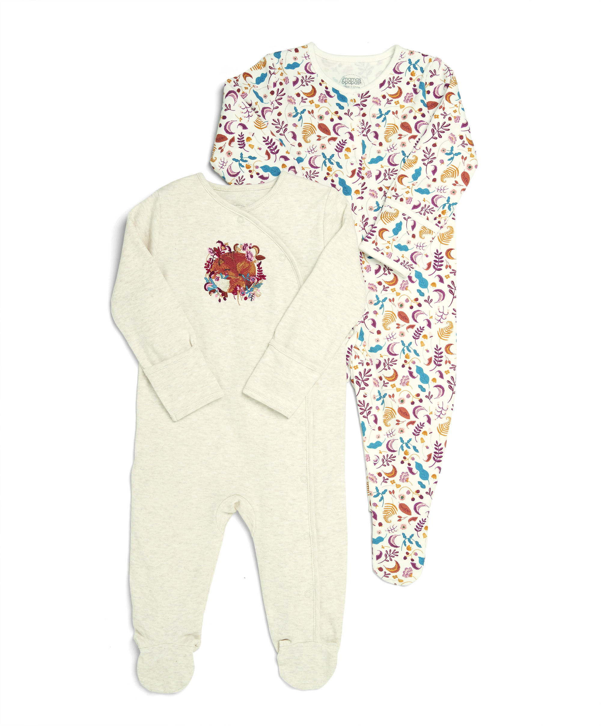 Fox Sleepsuits - Set of 2 image number 1