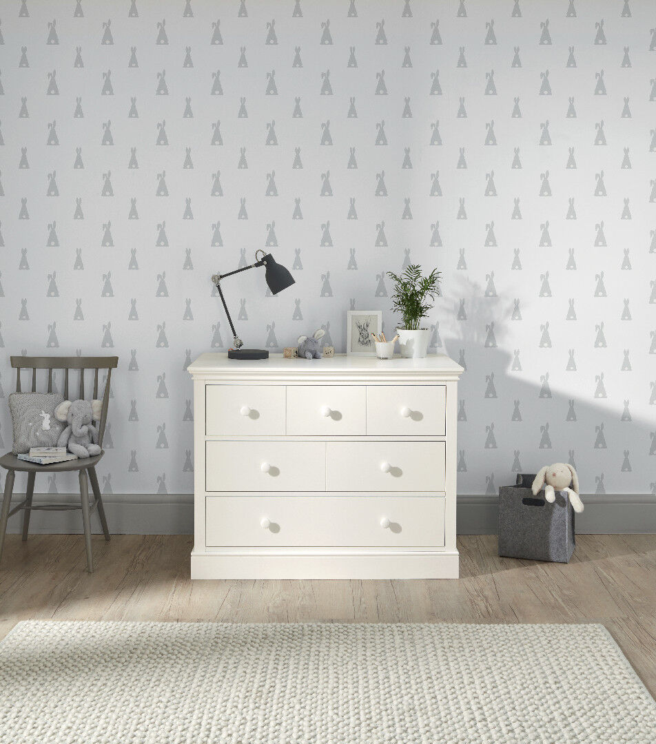 Oxford Wooden 6 Drawer Dresser & Baby Changing Unit - White image number 3