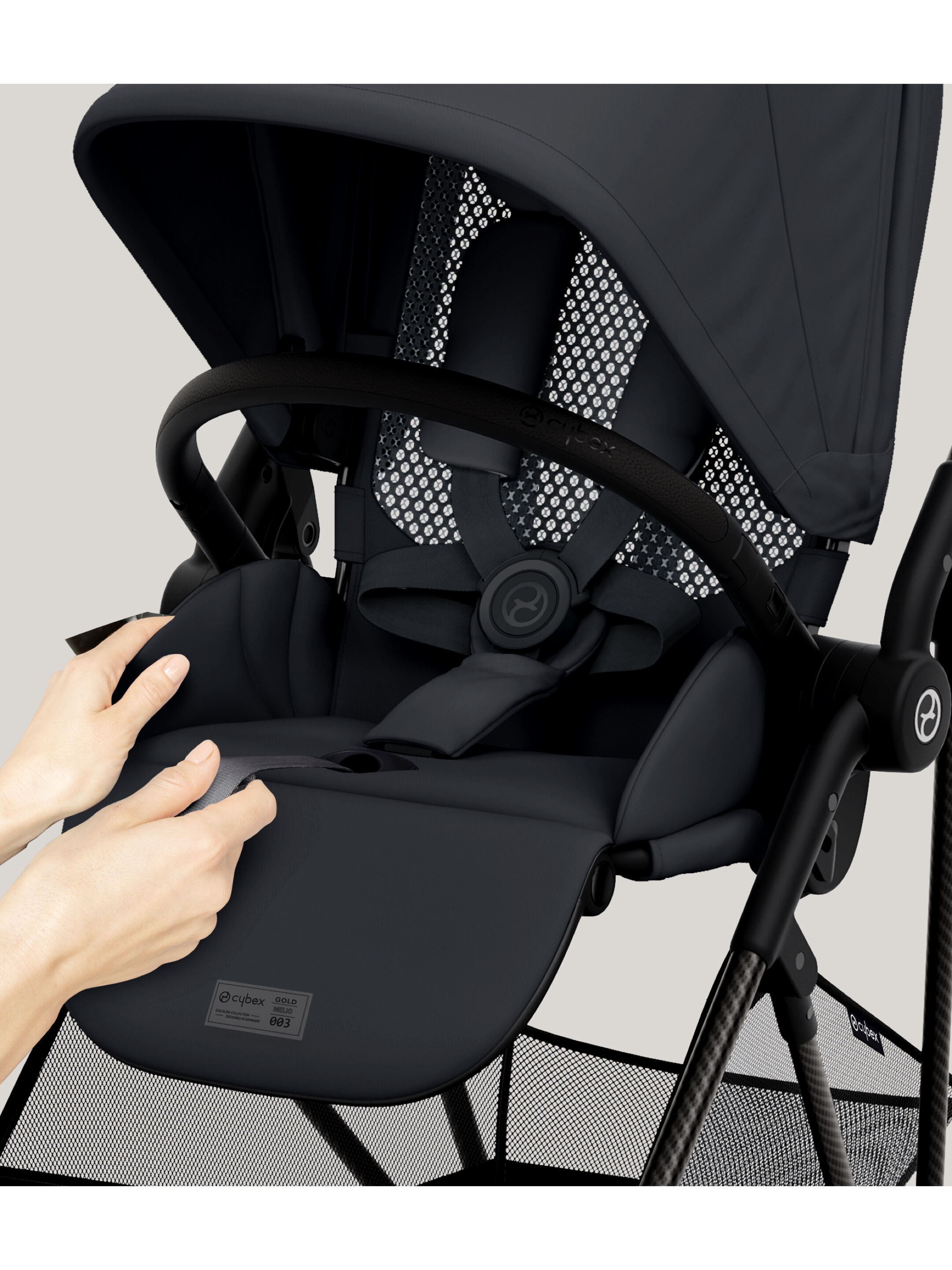 Cybex Melio Carbon Stroller - Moon Black image number 4