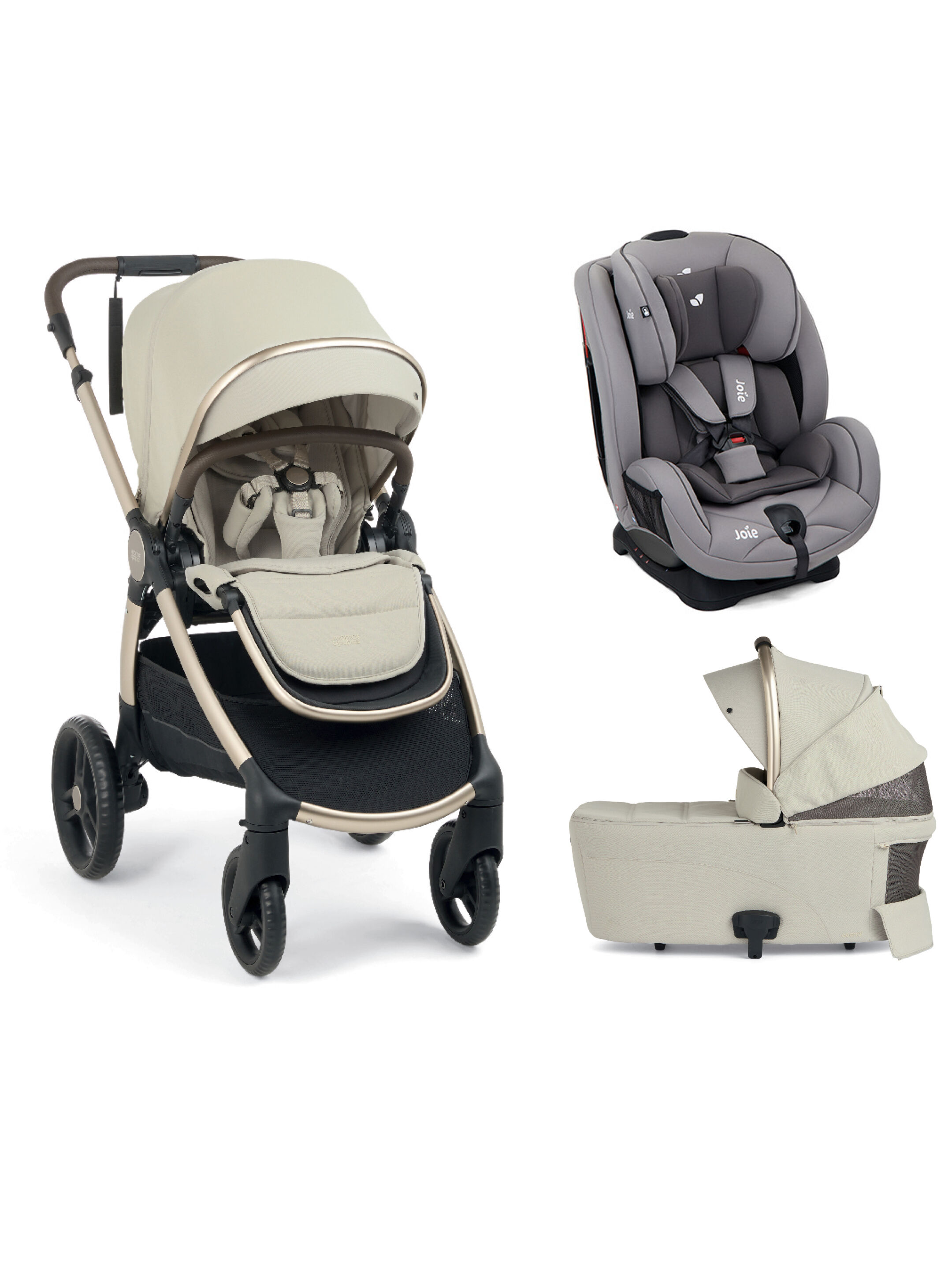 Ocarro 2 Pushchair and Carrycot Bundle with Joie Stages Car Seat (3 Pieces) - Shell image number 1