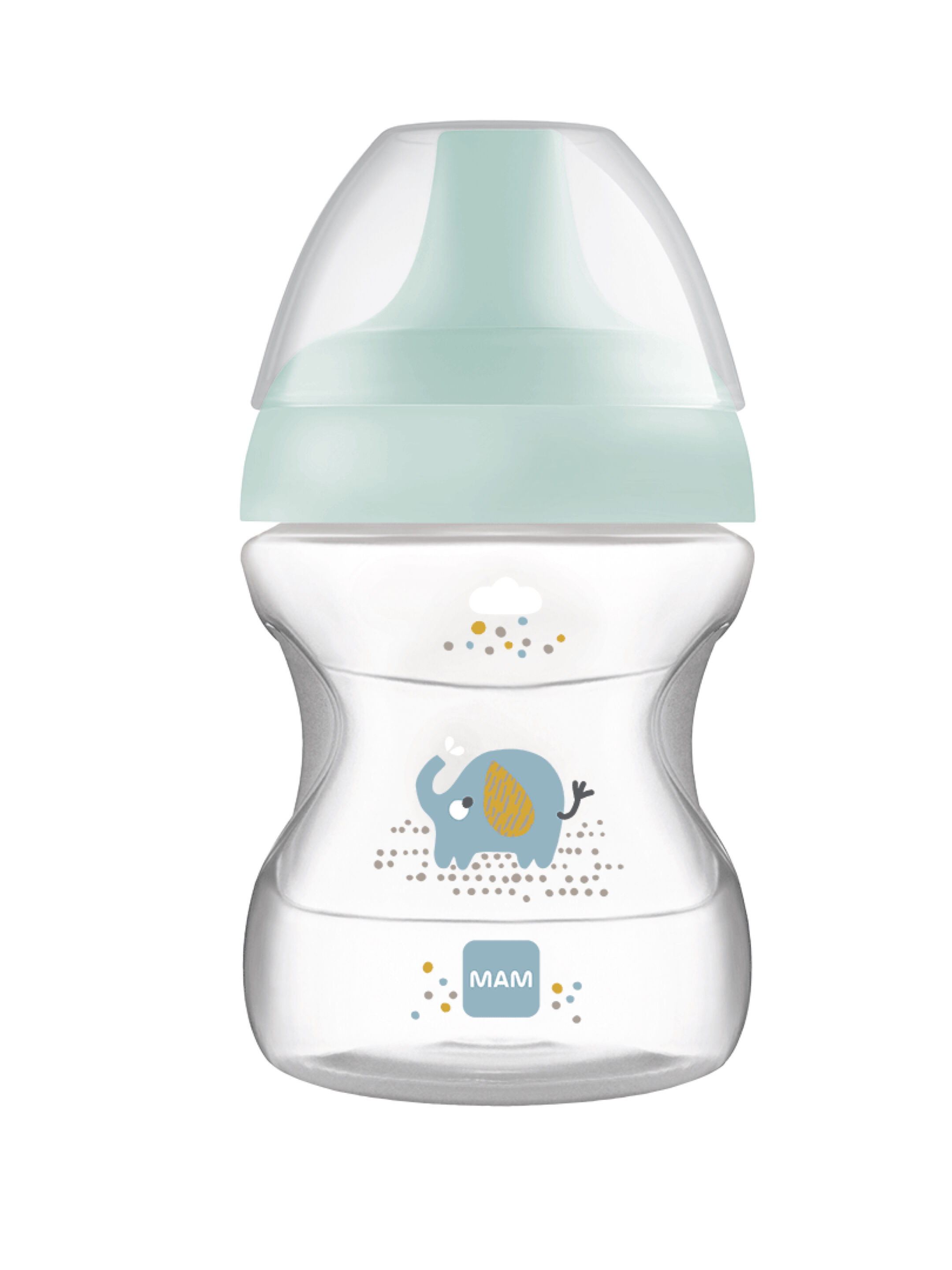 Mam Baby Learn To Drink Cup  Silicone Cup - 6 M+ | Wild Animals, Blue - 190 Ml - Pack of 1 image number 2