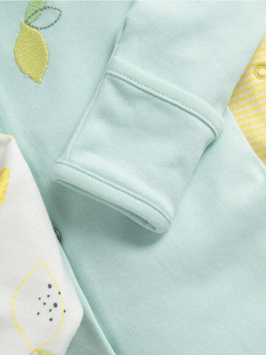 Lemon Sleepsuits 3 Pack image number 3