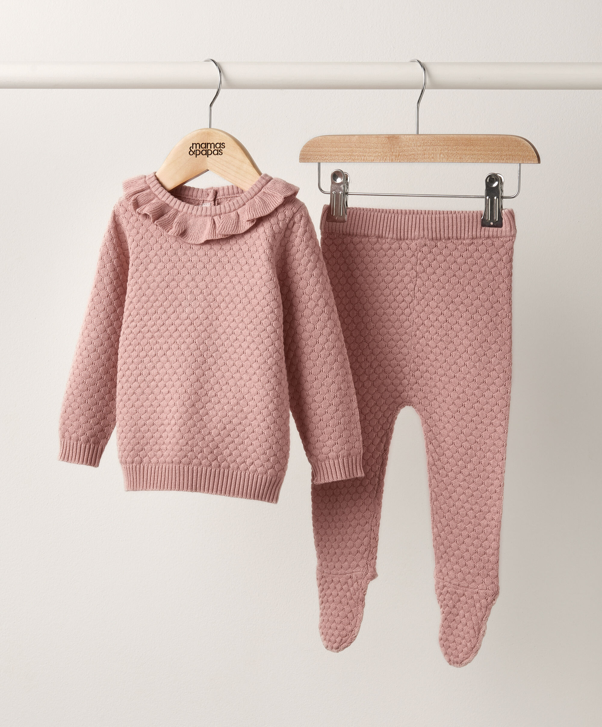 Pink Knitted 2 Piece Set image number 6