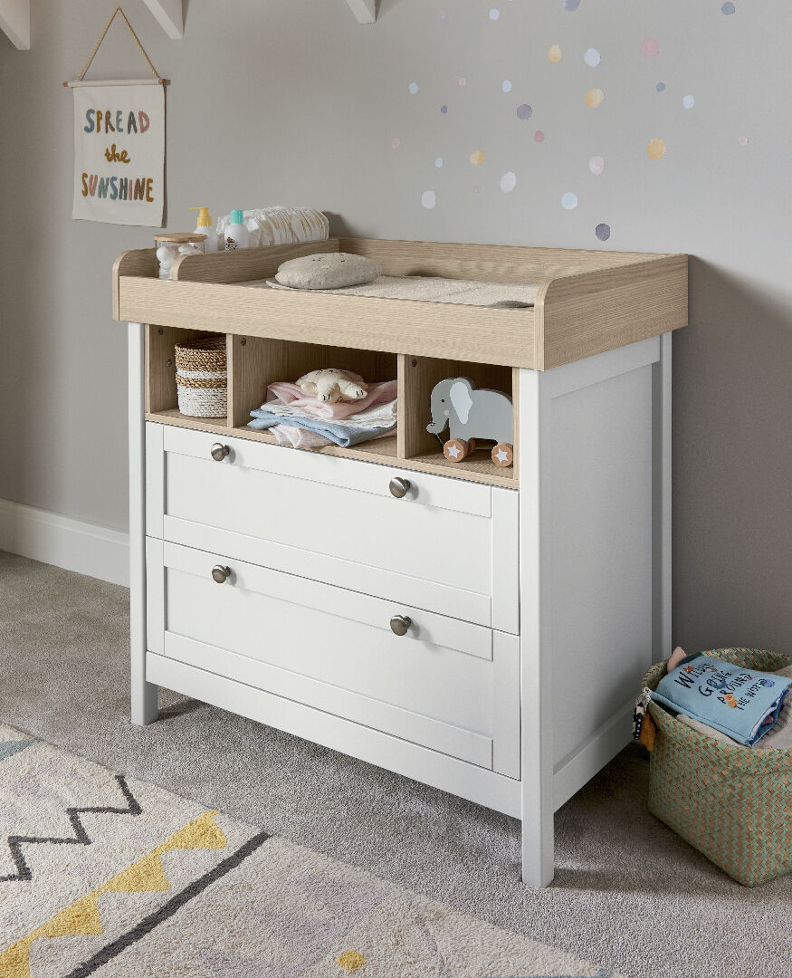 Harwell Dresser Changer White/Oak