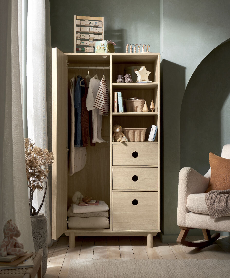 Oska Wardrobe - Natural/Oak image number 3