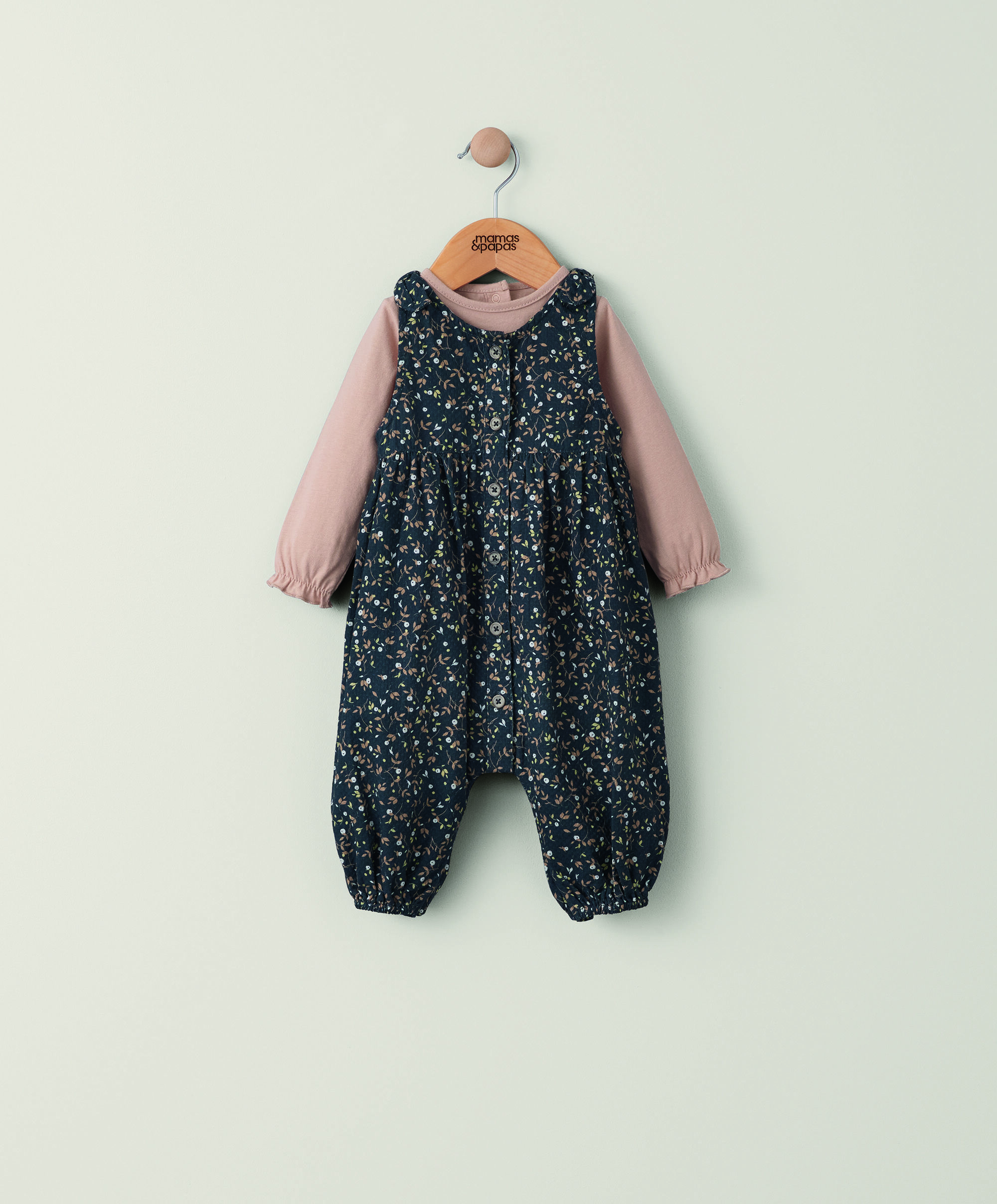 2 piece Bodysuit & Print Dungaree