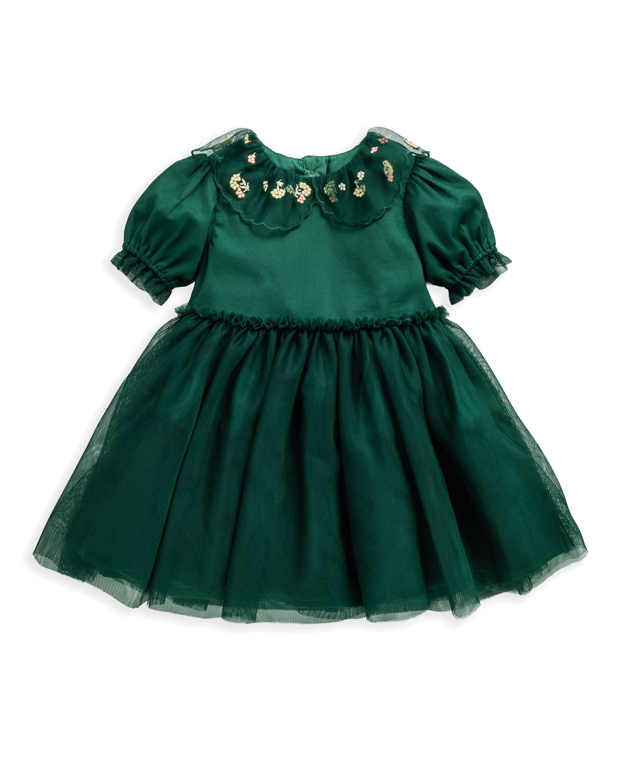 Deep Green Mesh Tulle Dress image number 2