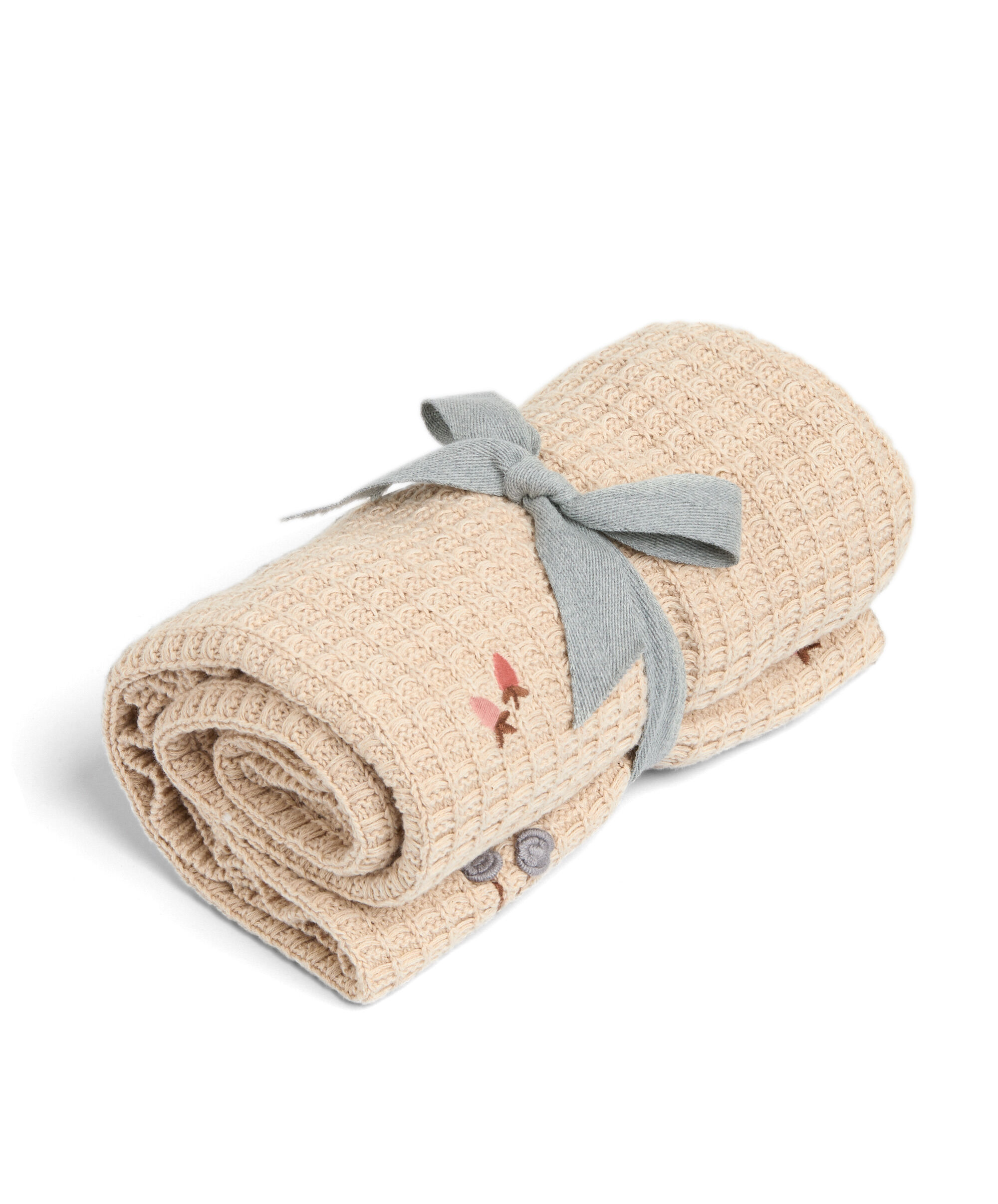 Knitted Blanket - Berry Frill image number 1