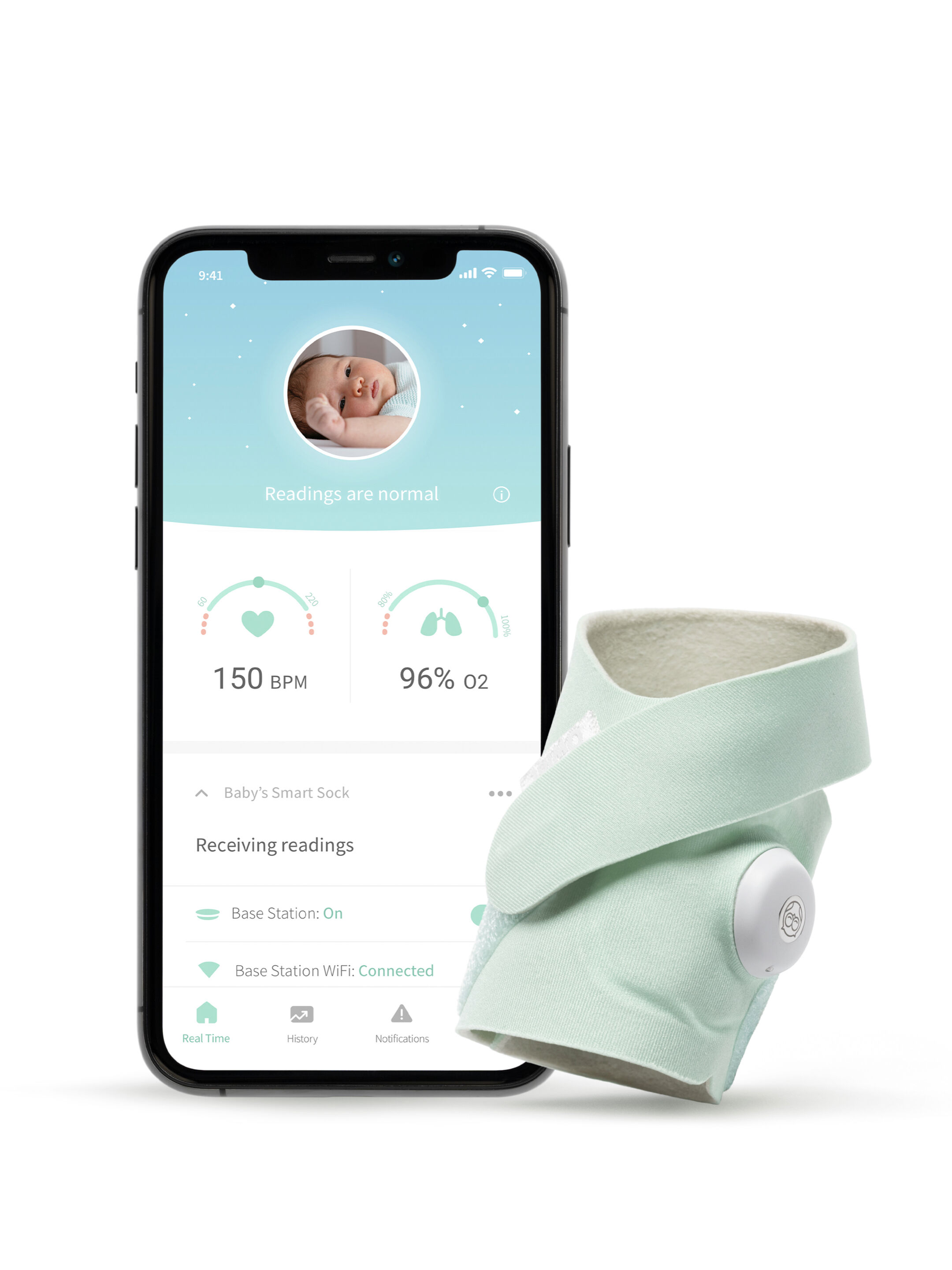 Owlet Smart Sock 3 Original Mint image number 1