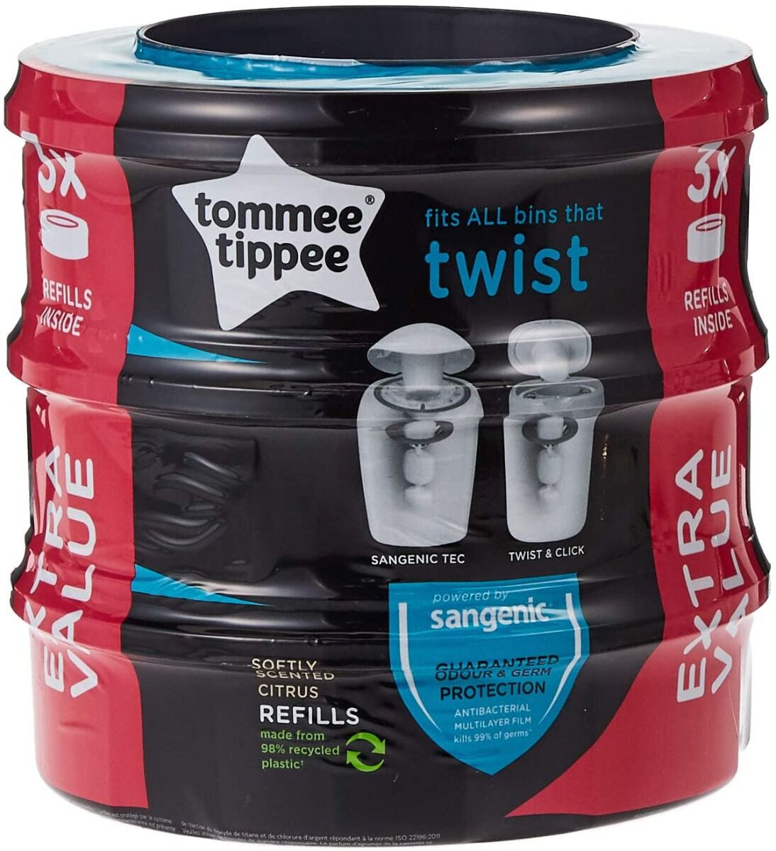 Nappy Sacks Tommee Tippee Sangenic Refill Tesco Top Tommee Tippee