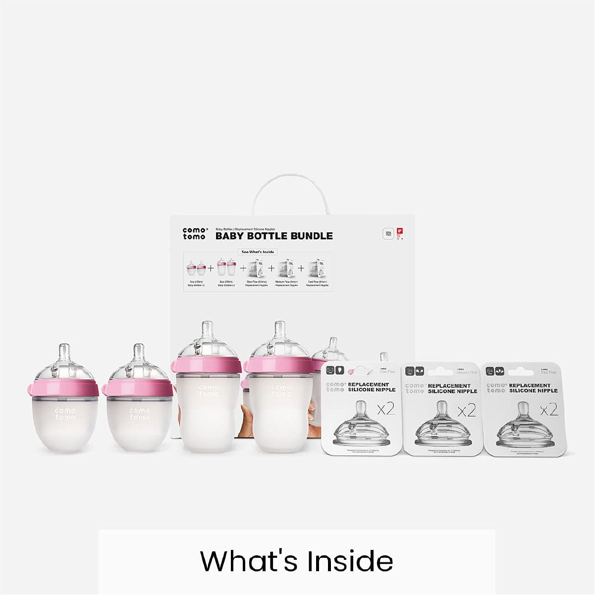 Comotomo Baby Feeding Bottle Bundle Pink image number 4