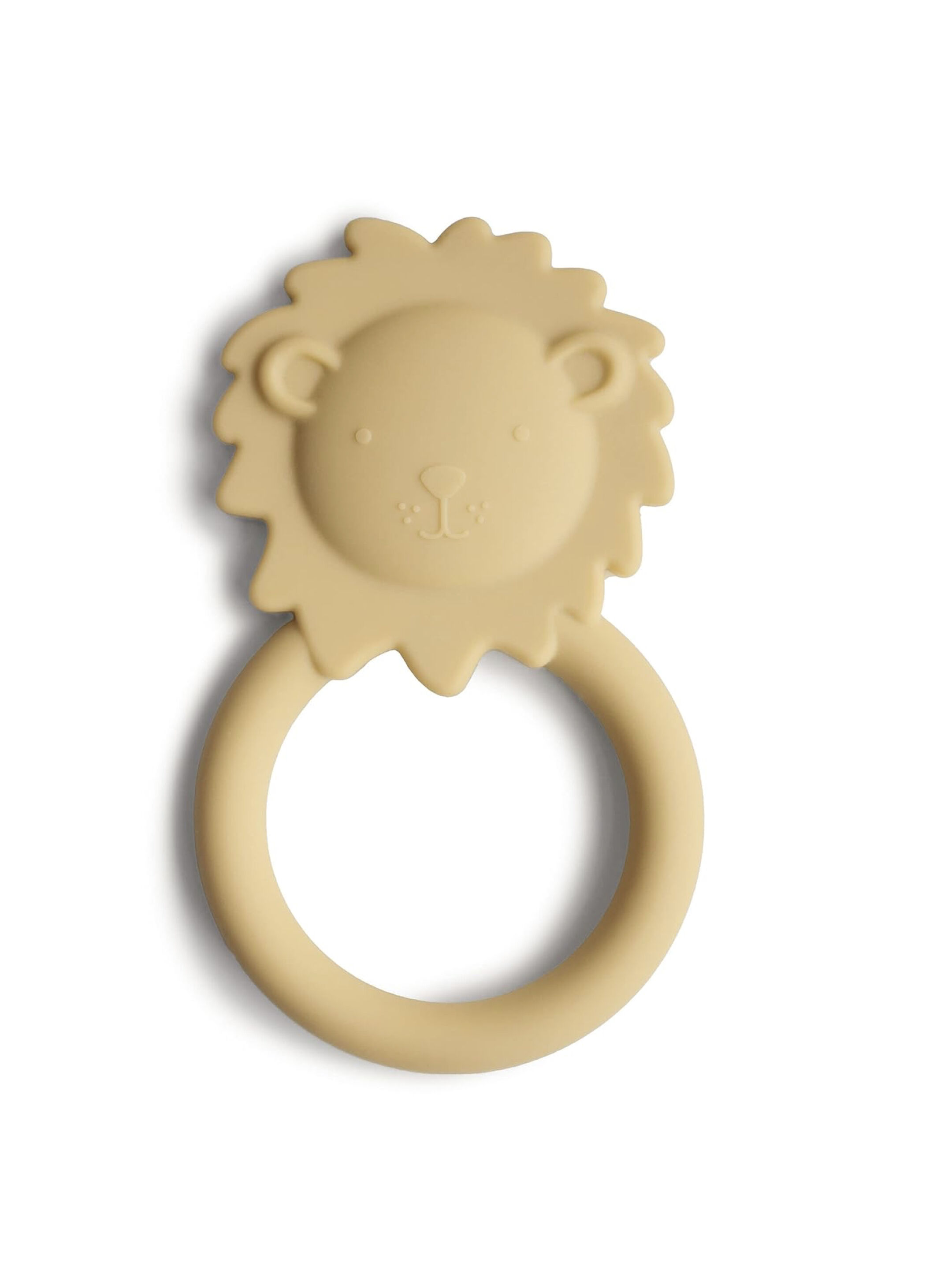 Mushie Teether Lion Soft Yellow image number 1