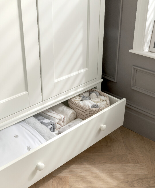 Oxford Wardrobe with Storage Drawer - Pure White image number 6