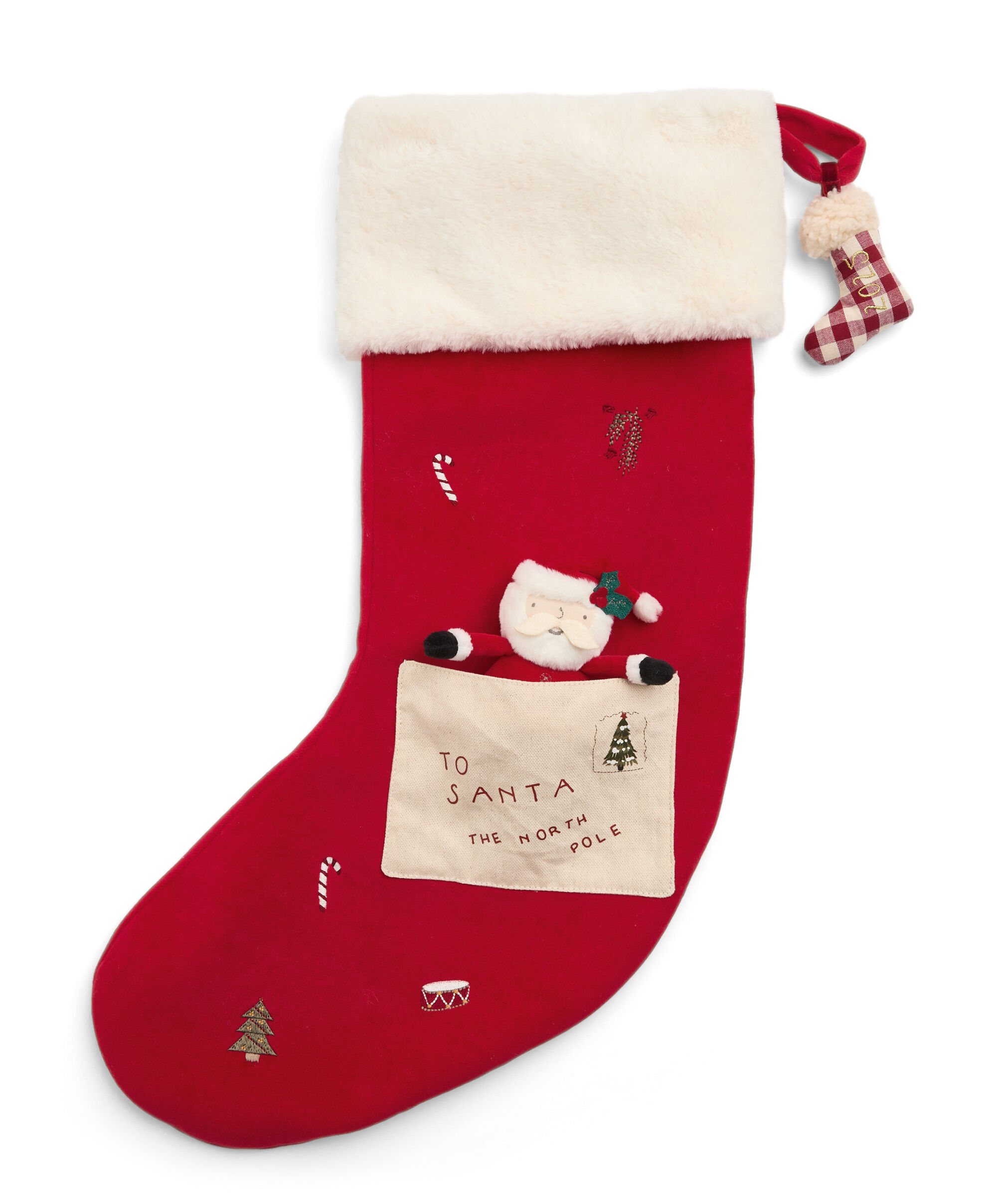 Red Santa Stocking image number 3