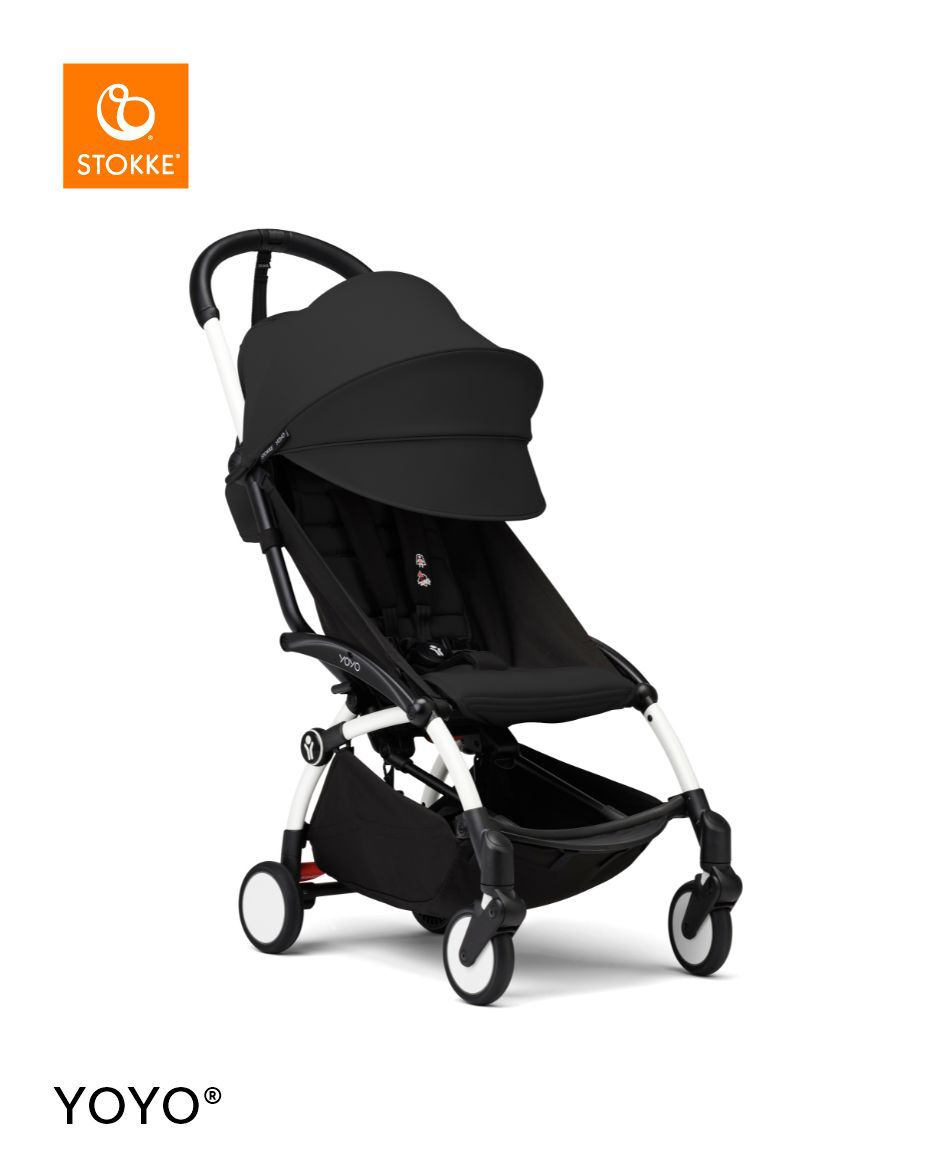 Stokke YOYO3 White Frame with 6+ Color Pack - Black & Cup Holder (3 Pieces) image number 2