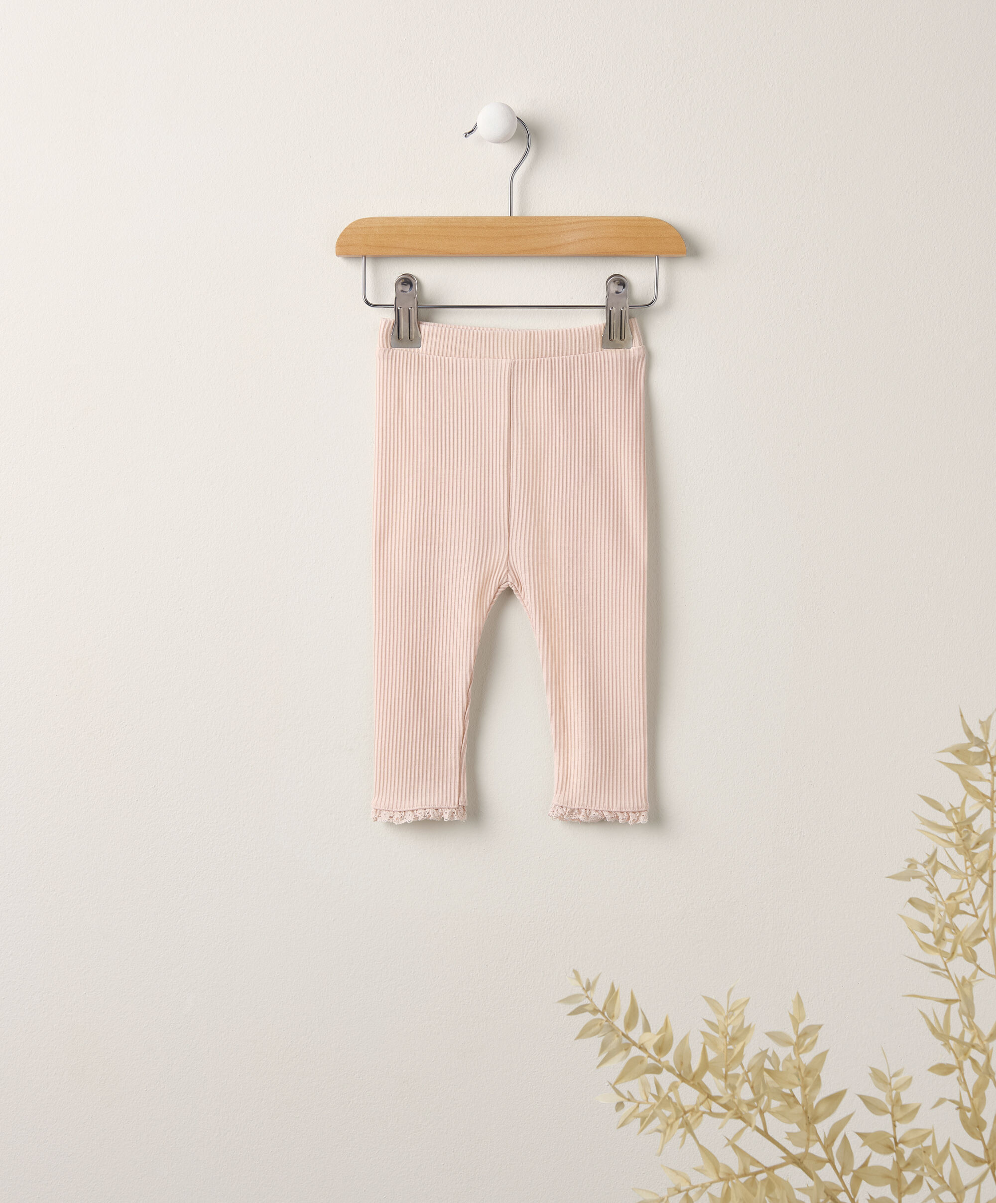 Pink Ribbed Legging image number 1