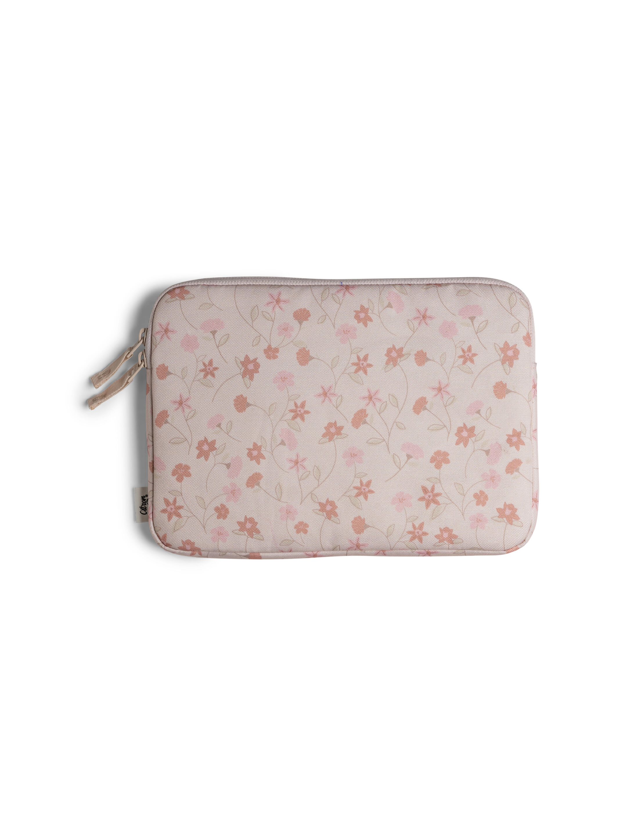 Citron Protective Ipad Sleeve with Zipper Flower