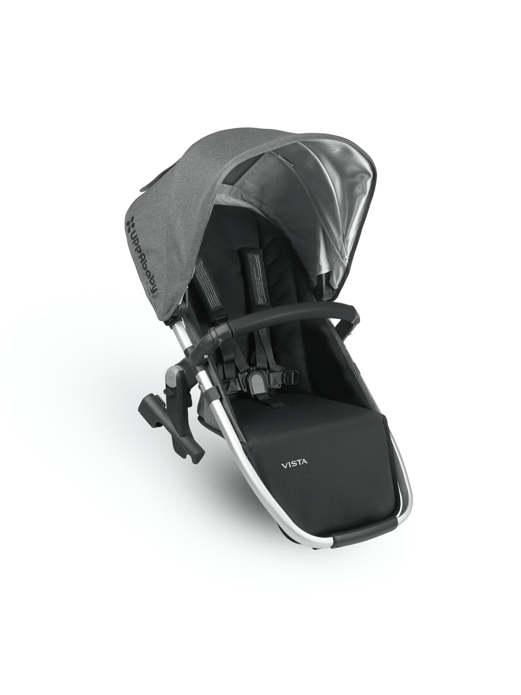 Uppababy - RumbleSeat V2 - Jordan (Charcoal melange/silver/saddle leather) image number 2