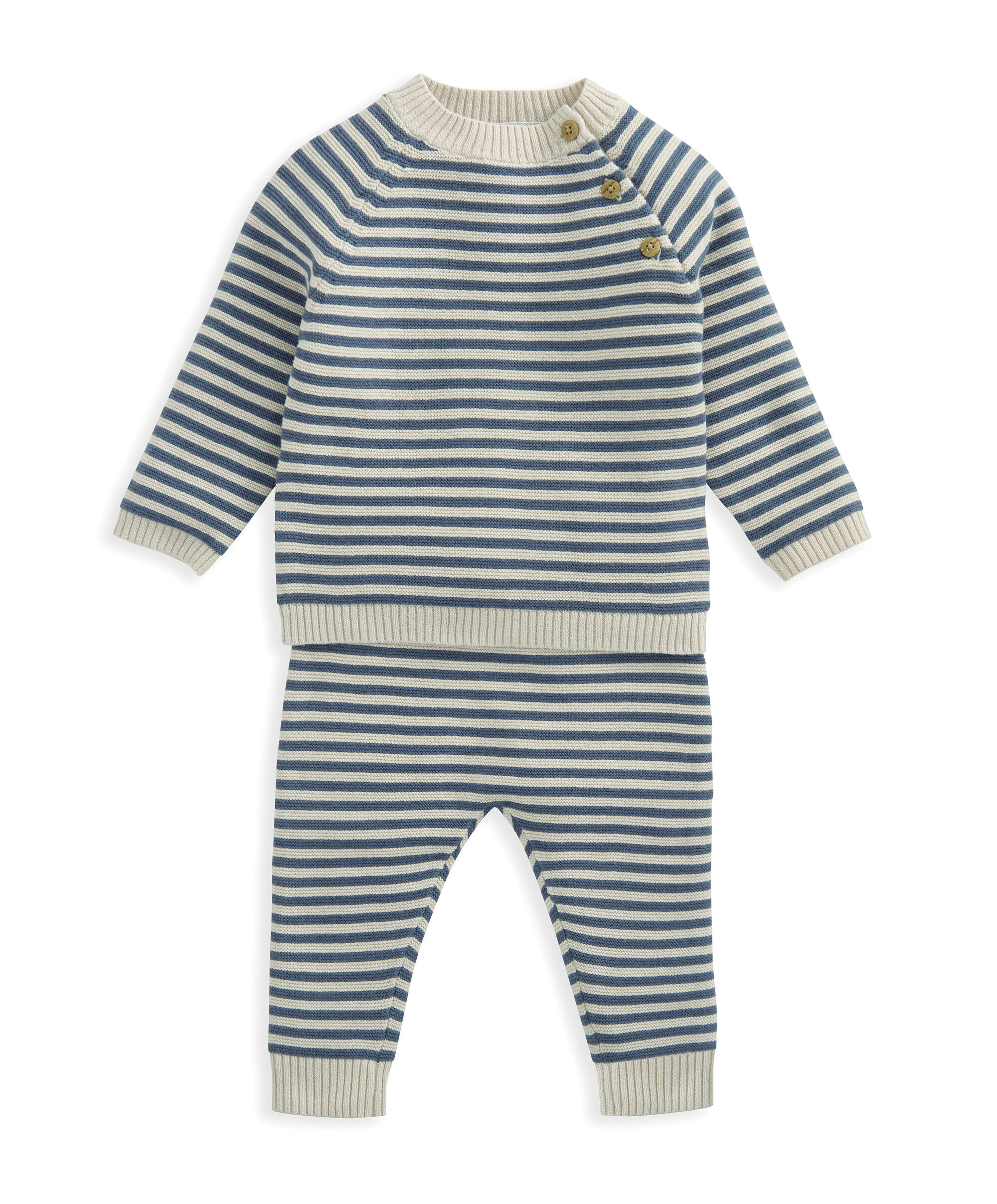 Stripe Jumper & Leggings - Blue image number 3