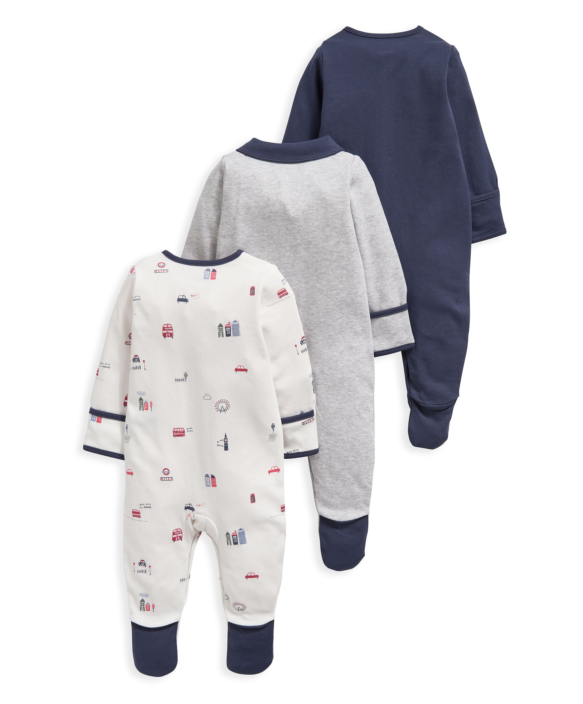 3 Pack London Transport Sleepsuit image number 2
