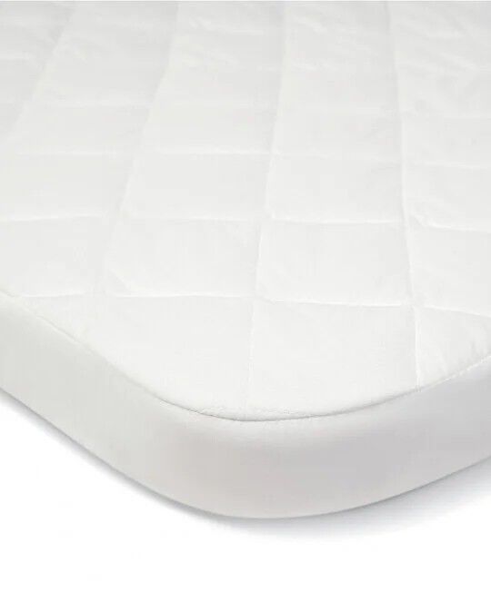 Lua Bedside Crib Bundle Grey with Mattress Protector & Fitted Sheets - Stripe / Grey image number 5