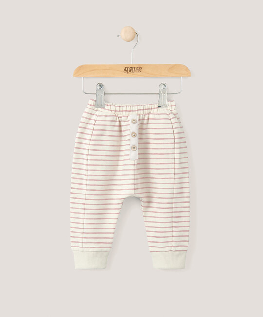 Striped Joggers - Cream image number 1
