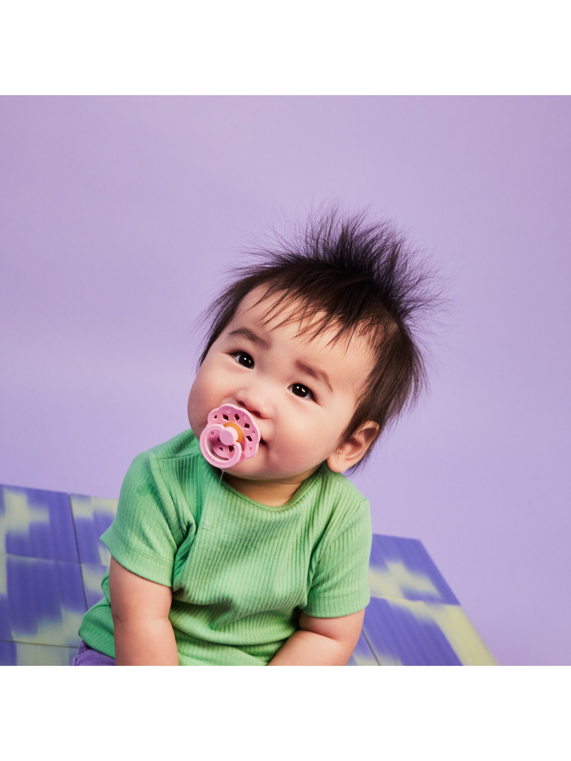 BIBS Pacifier Boheme 2 PACK Latex Size 1 Baby Pink/Plum image number 7