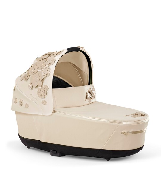 Cybex PRIAM Simply Flowers Beige Lux Carry Cot with Matt Black Frame image number 2