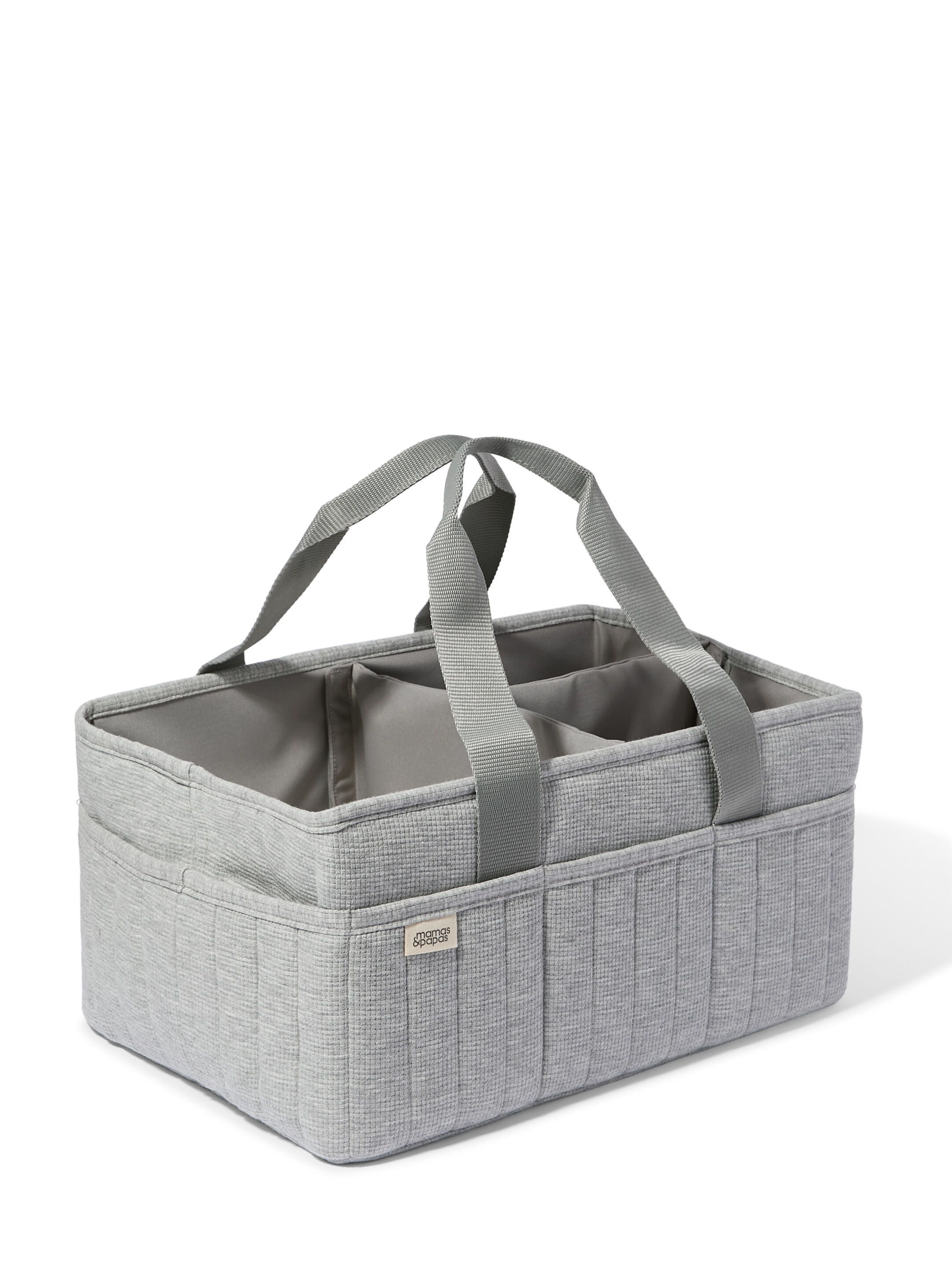 Nappy Caddy 6 Piece Bundle with 3 piece Organic Sleepsuit - Grey Waffle image number 3