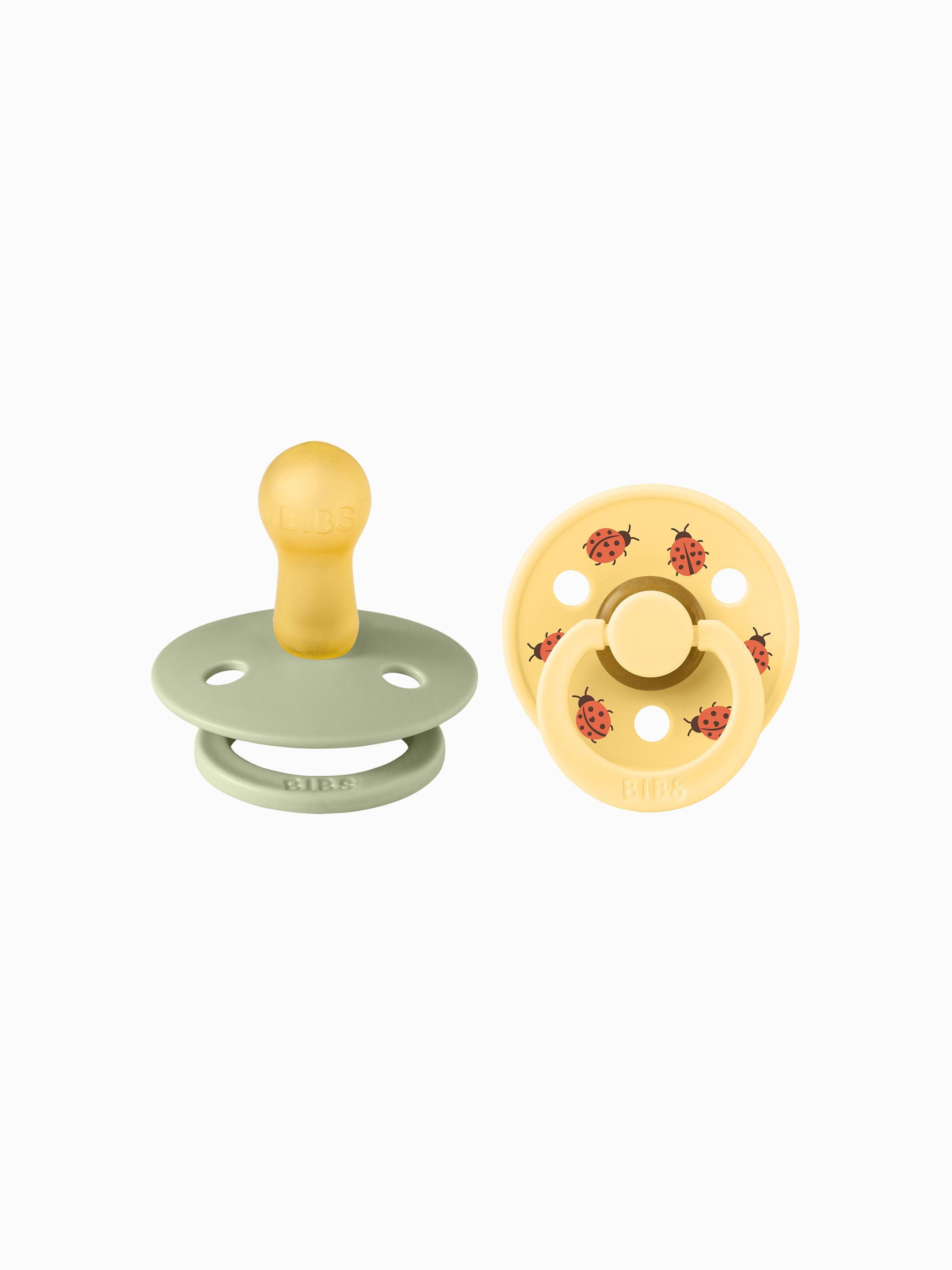 BIBS Pacifier Studio Colour 2 PACK Ladybug Latex Size 2 Sage Mix image number 4