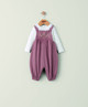 Embroidered Crinkle Jersey Dungaree - 2 Piece Set image number 1
