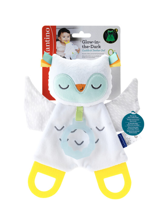 Infantino Glow-In-The-Dark Cuddle & Teether Owl image number 1