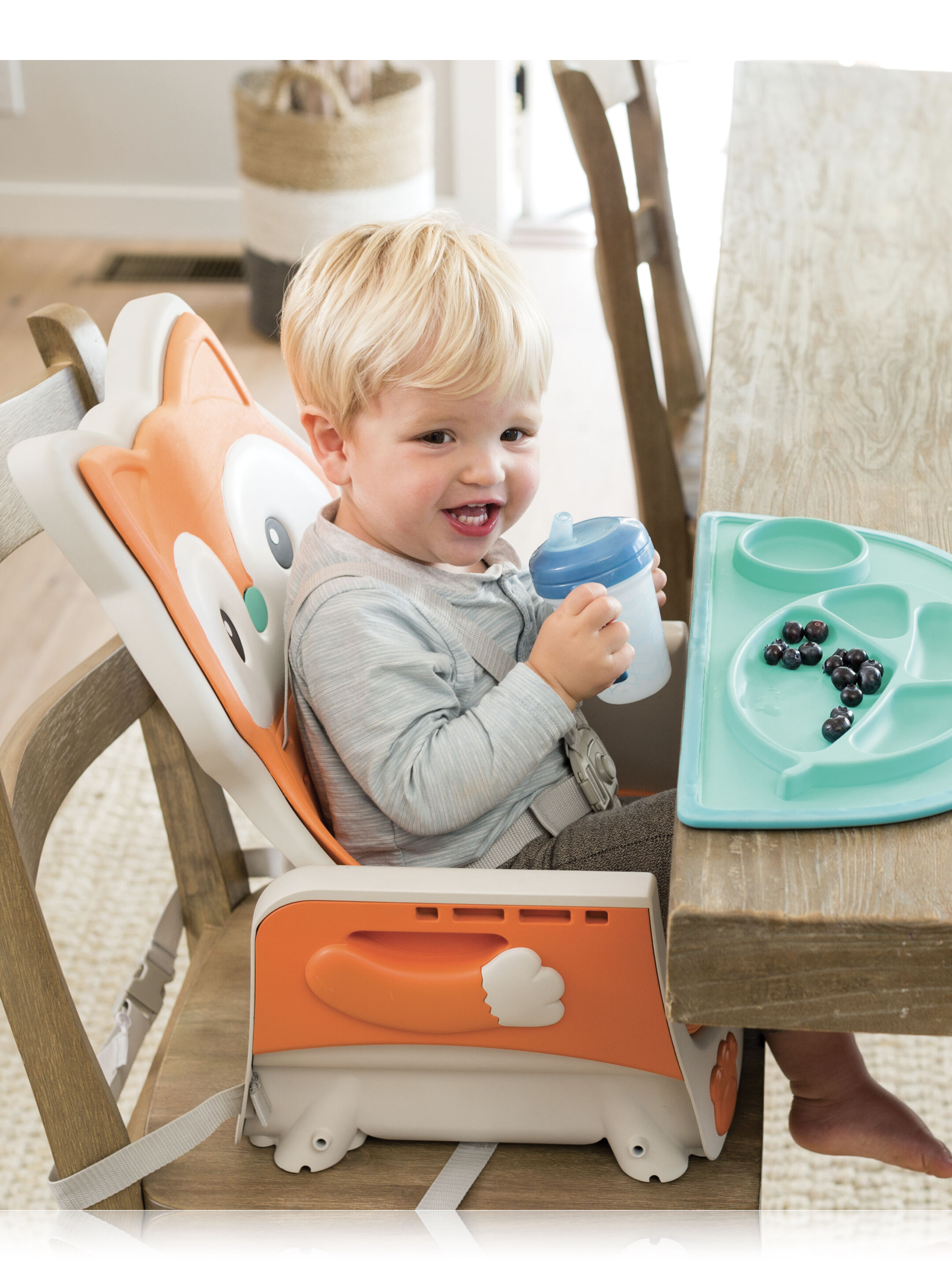 Infantino Grow-With-Me 4-In-1 Convertible Height Chair - Orange Fox image number 2